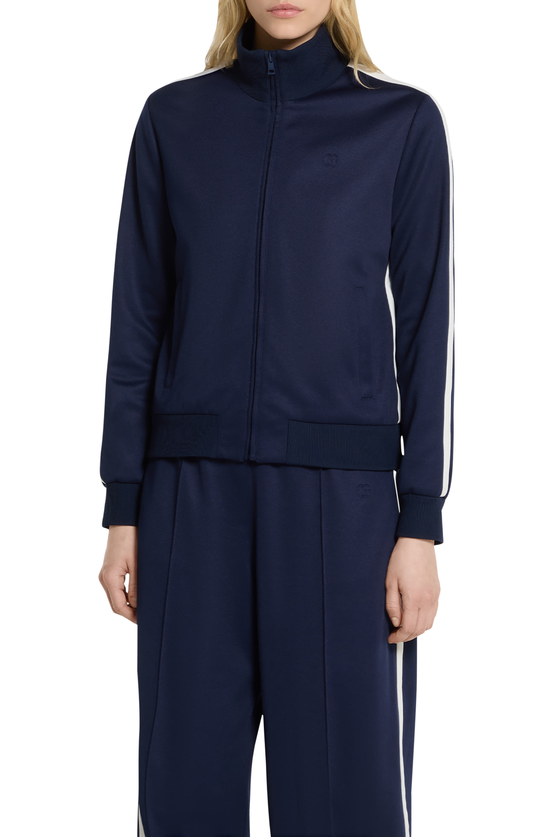 Logo Embroidery Technical Jersey Zip Jacket