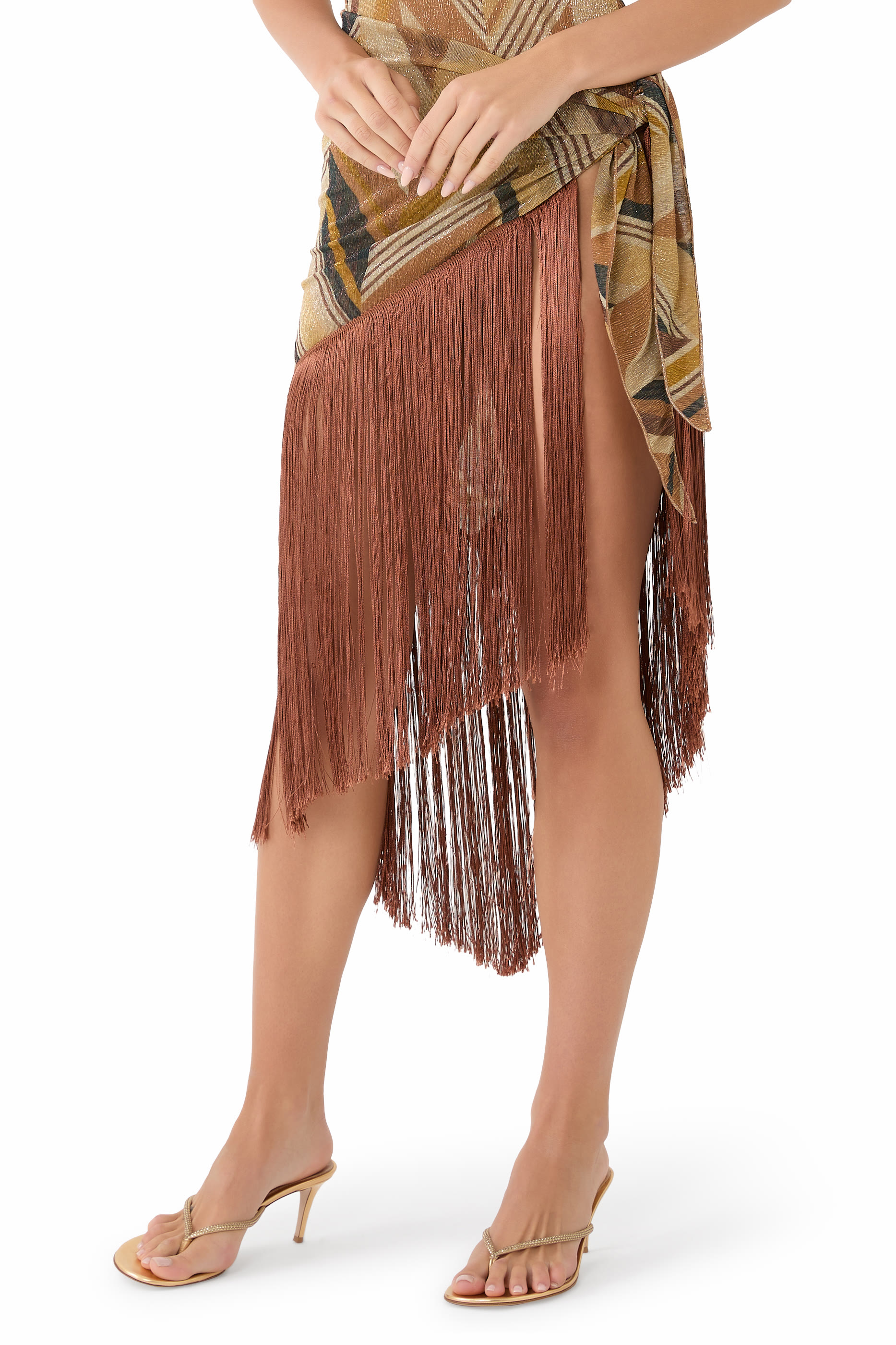  Lurex Chevron Fringe Pareo 