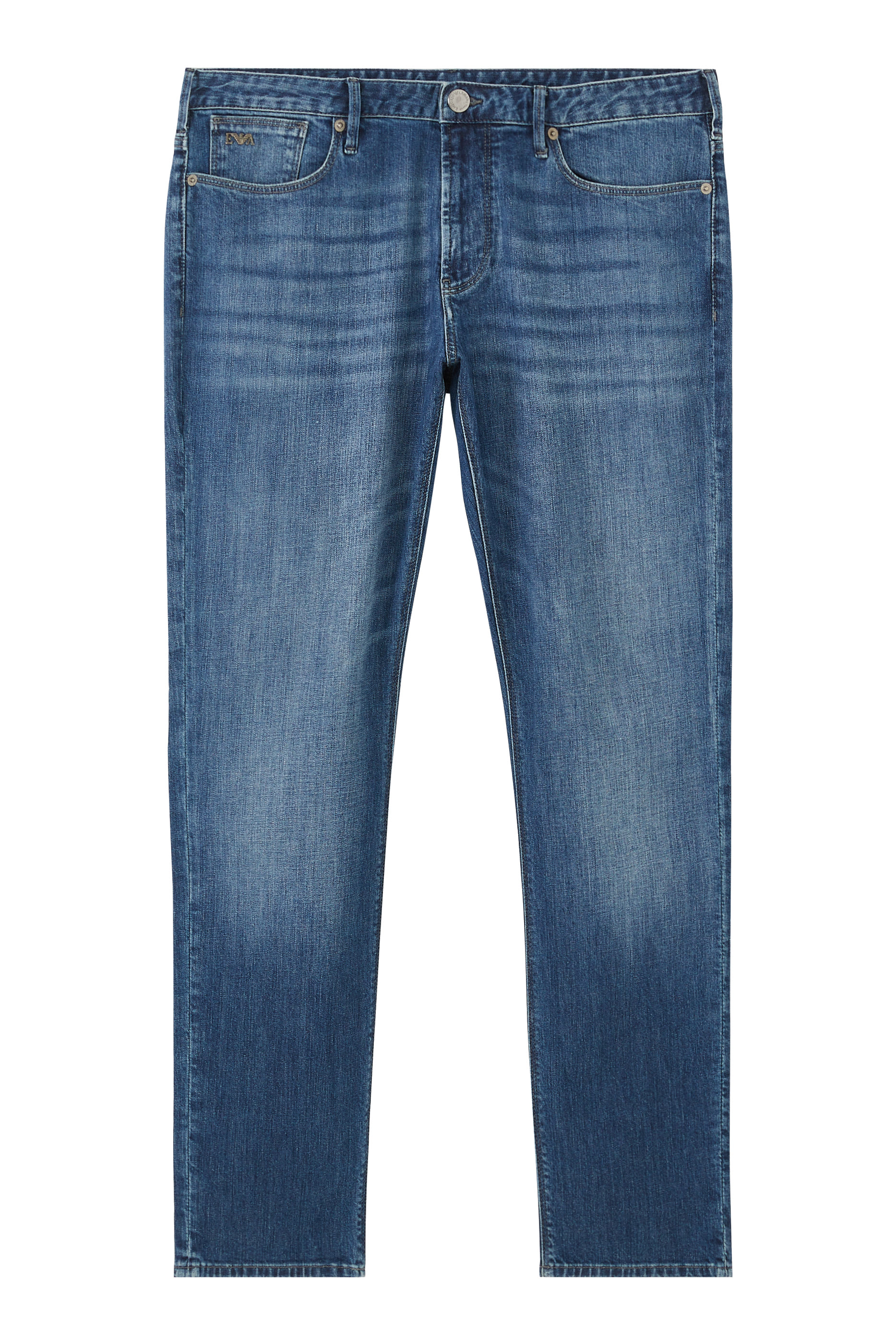 Slim-Fit 10oz Twill-Melange Jeans