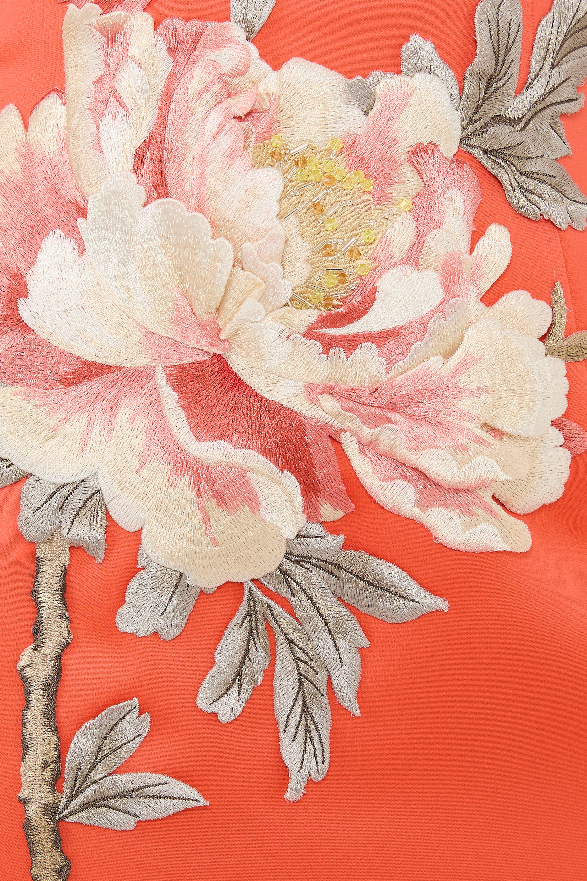 Ava Appliqu&eacute; Floral Bustier Maxi Dress