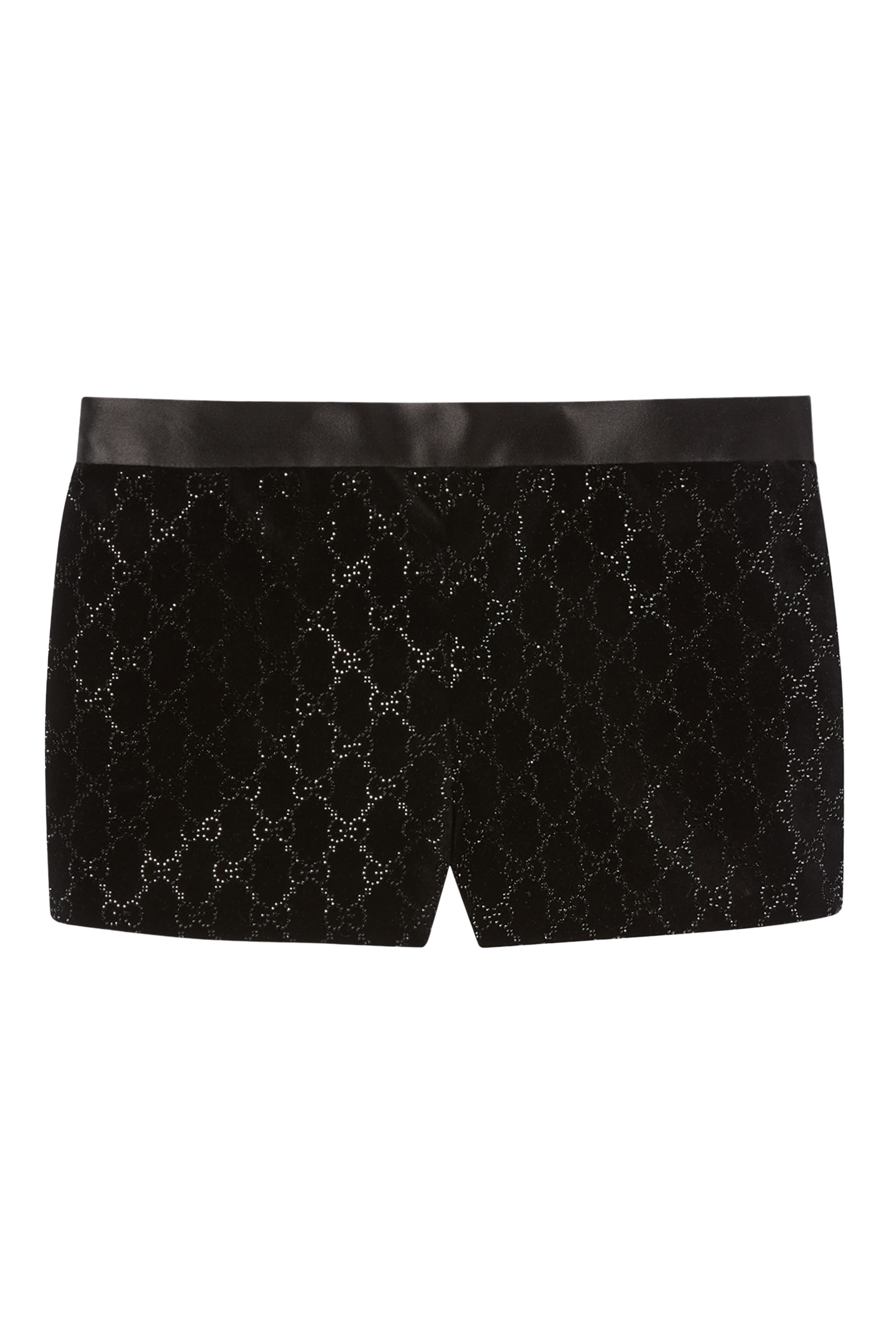 Embroidered Cotton Velvet Shorts