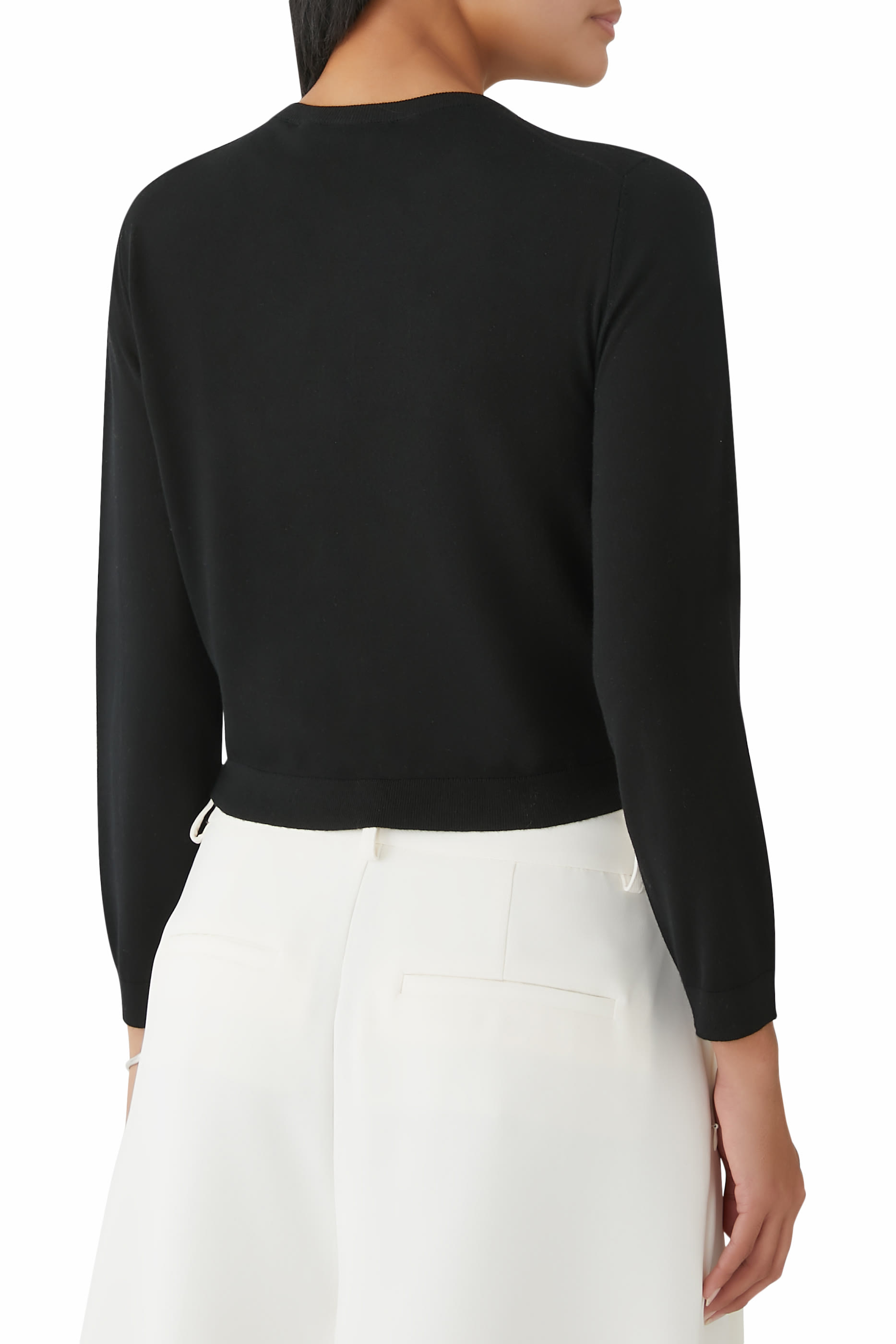 Cropped Cardigan in Merino Wool