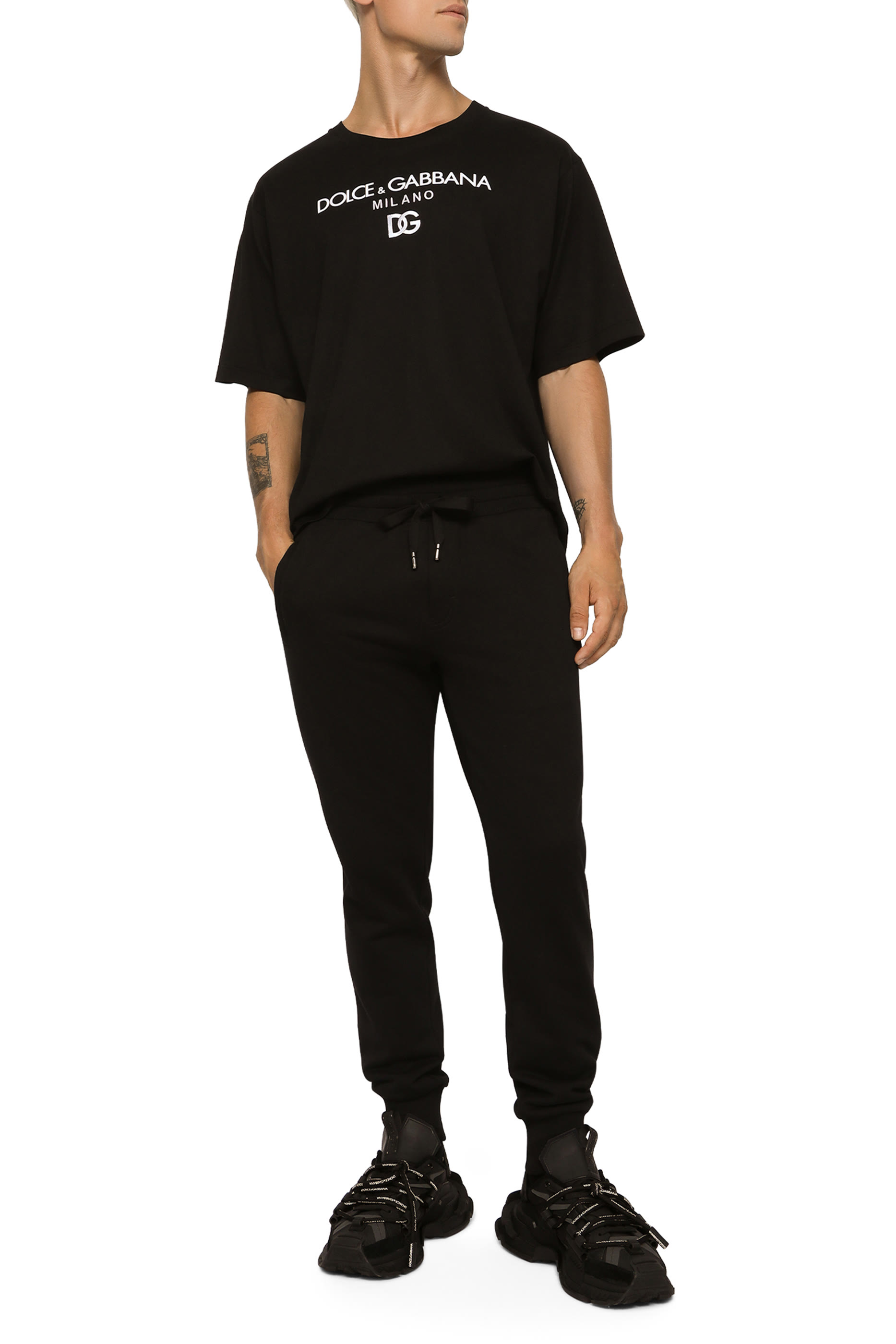 Cotton T-Shirt with DG Embroidery