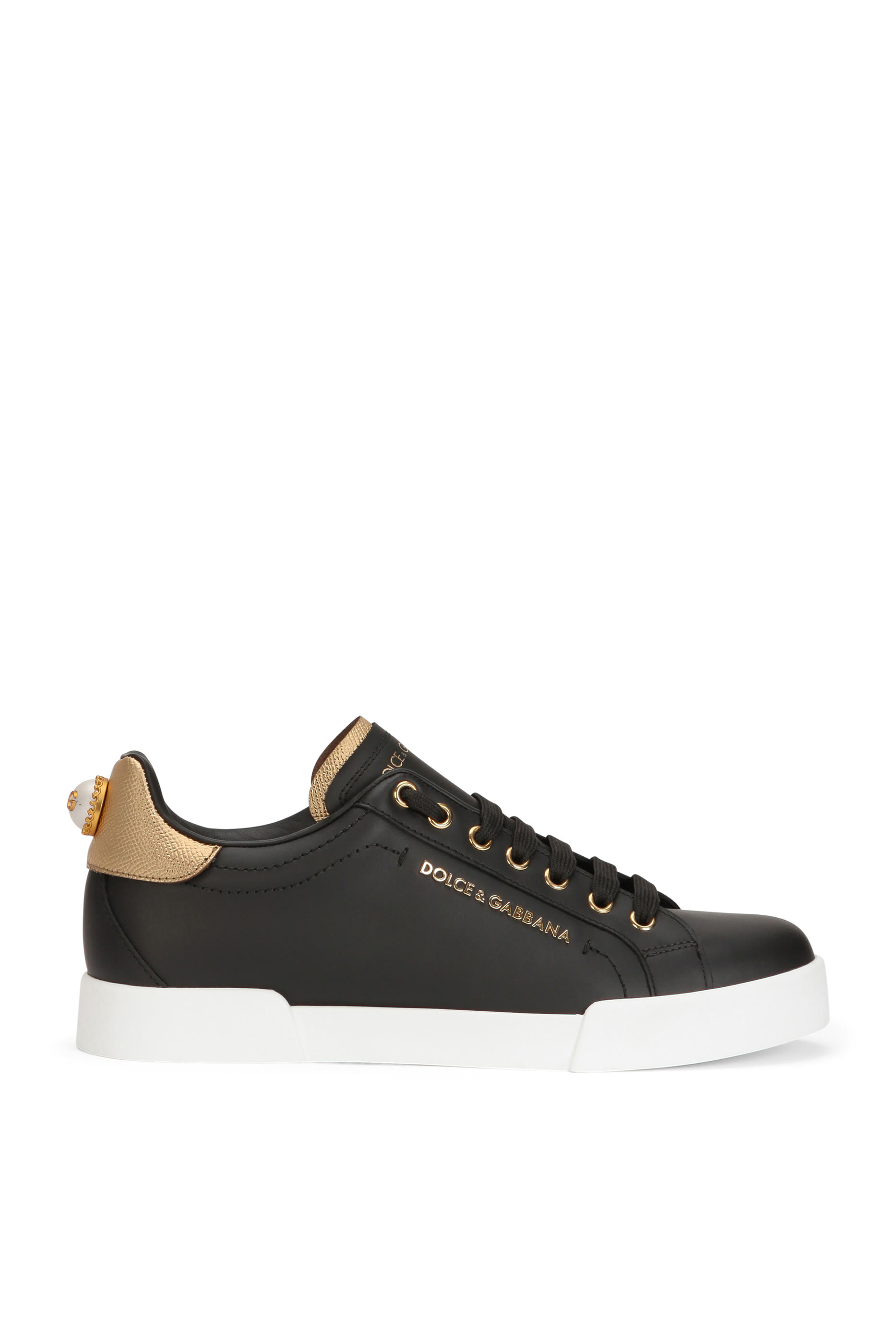Calfskin Nappa Portofino Sneakers with Lettering