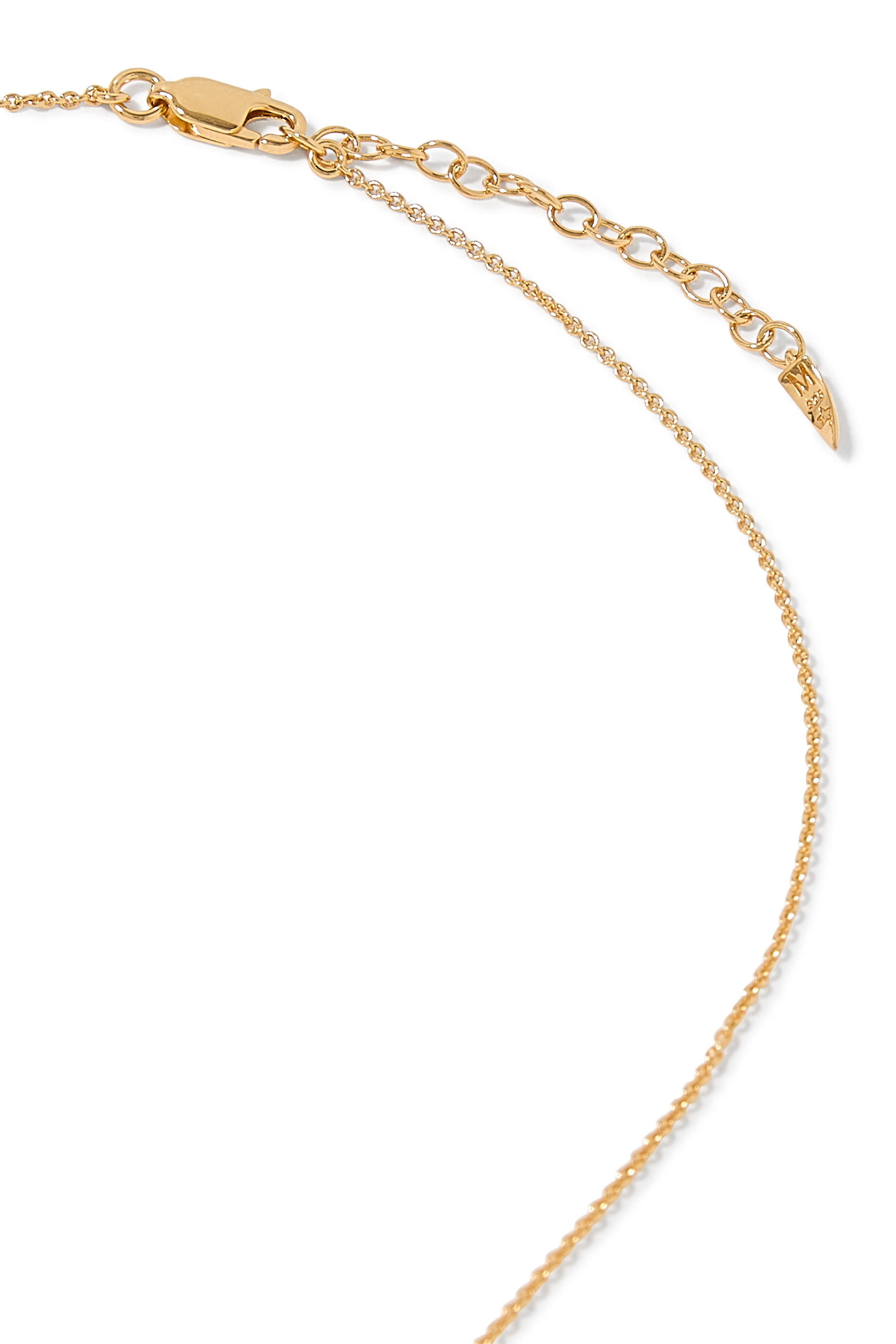 Curly Molten Mini Initial Necklace - D, 18ct Recycled Gold Vermeil on Recycled Sterling Silver