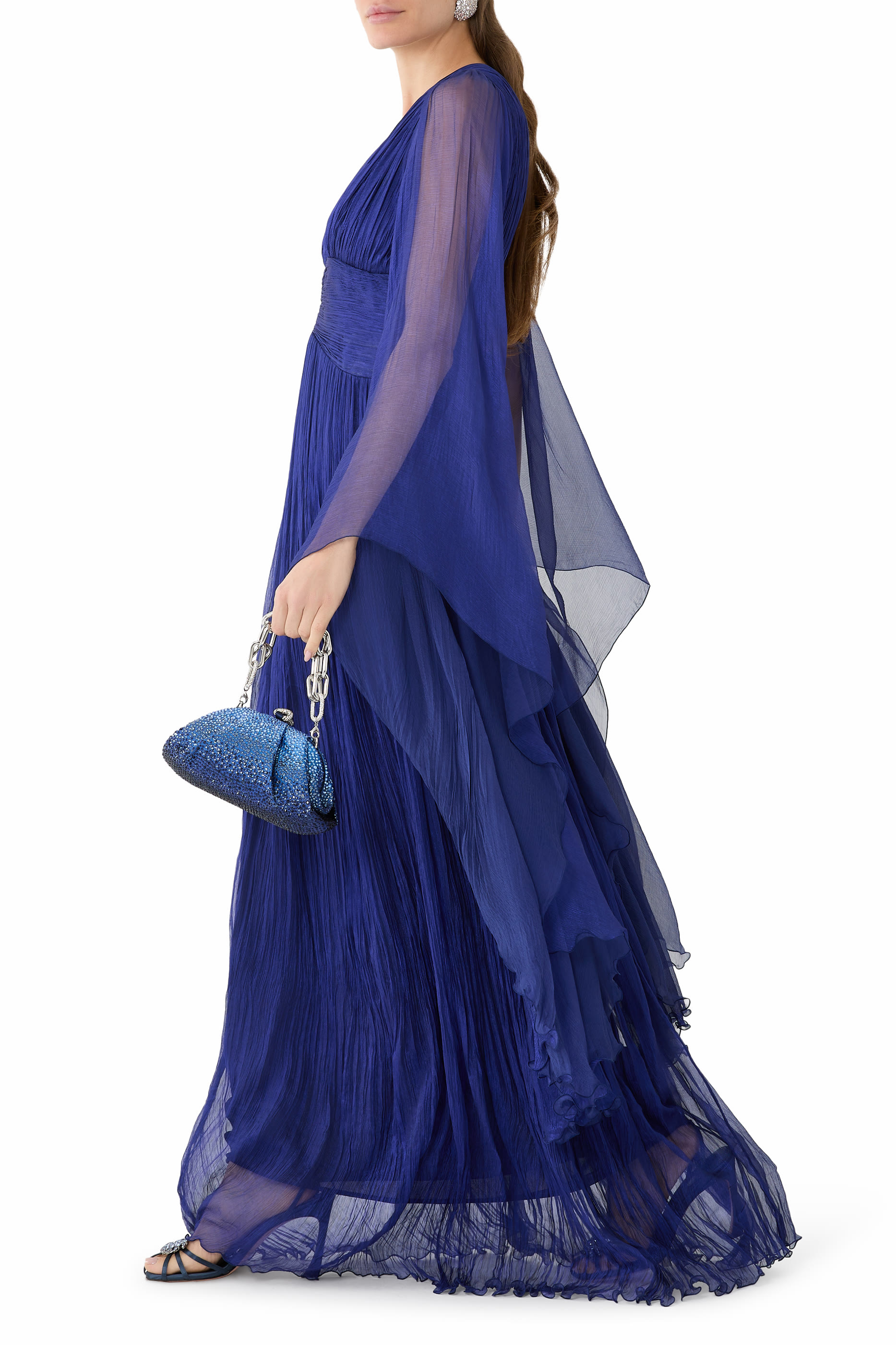 Ellie Plunge-Neck Gown