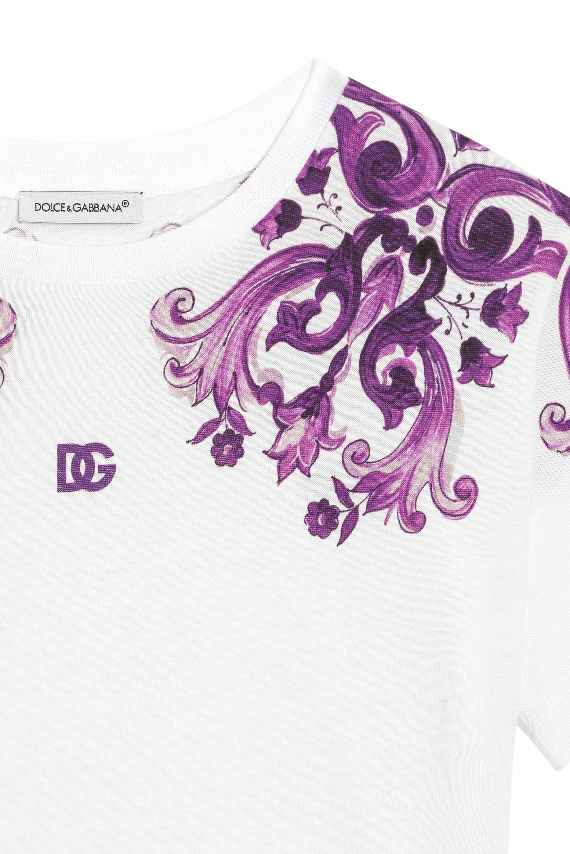 Kids Majolica-Print Short-Sleeved Jersey T-Shirt