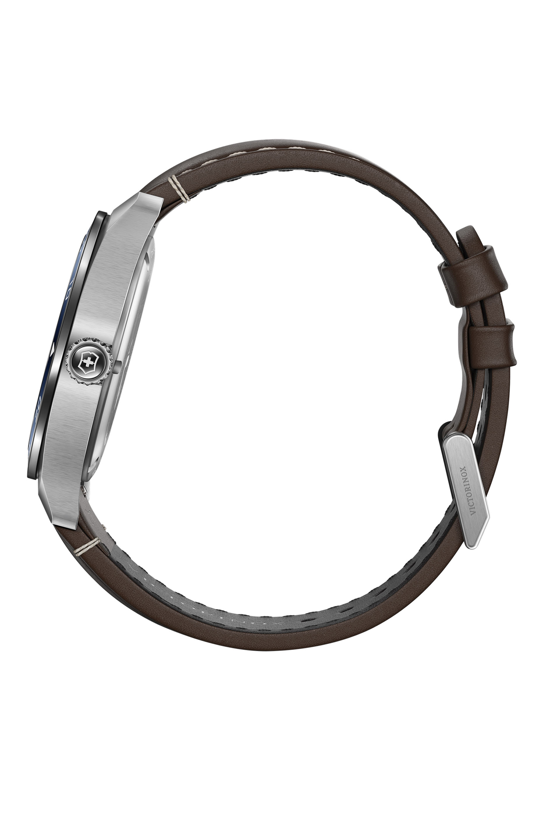 Swiss Army Quartz Watch, Stainless Steel & Leather