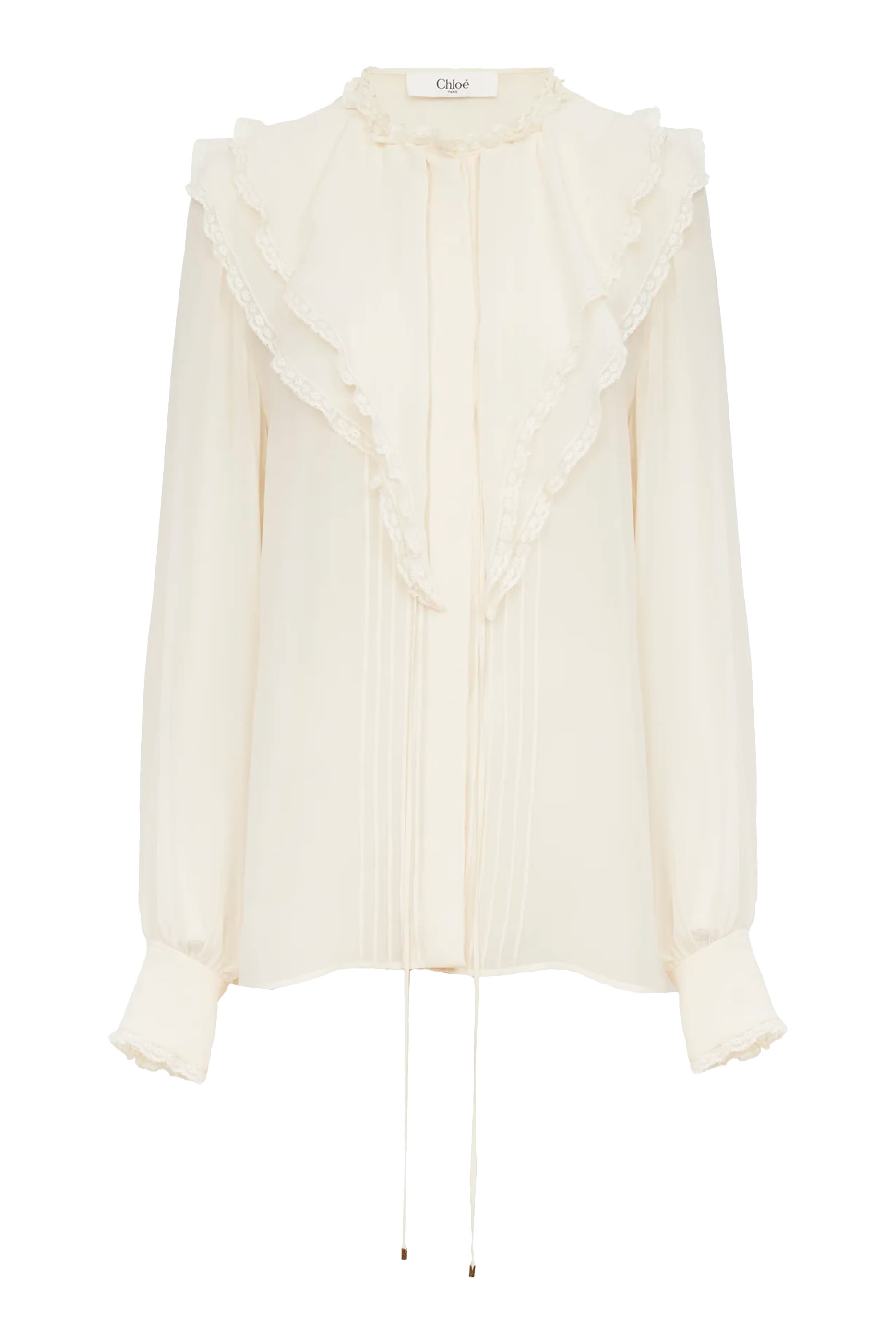 Ruffled Blouse in Silk Georgette 