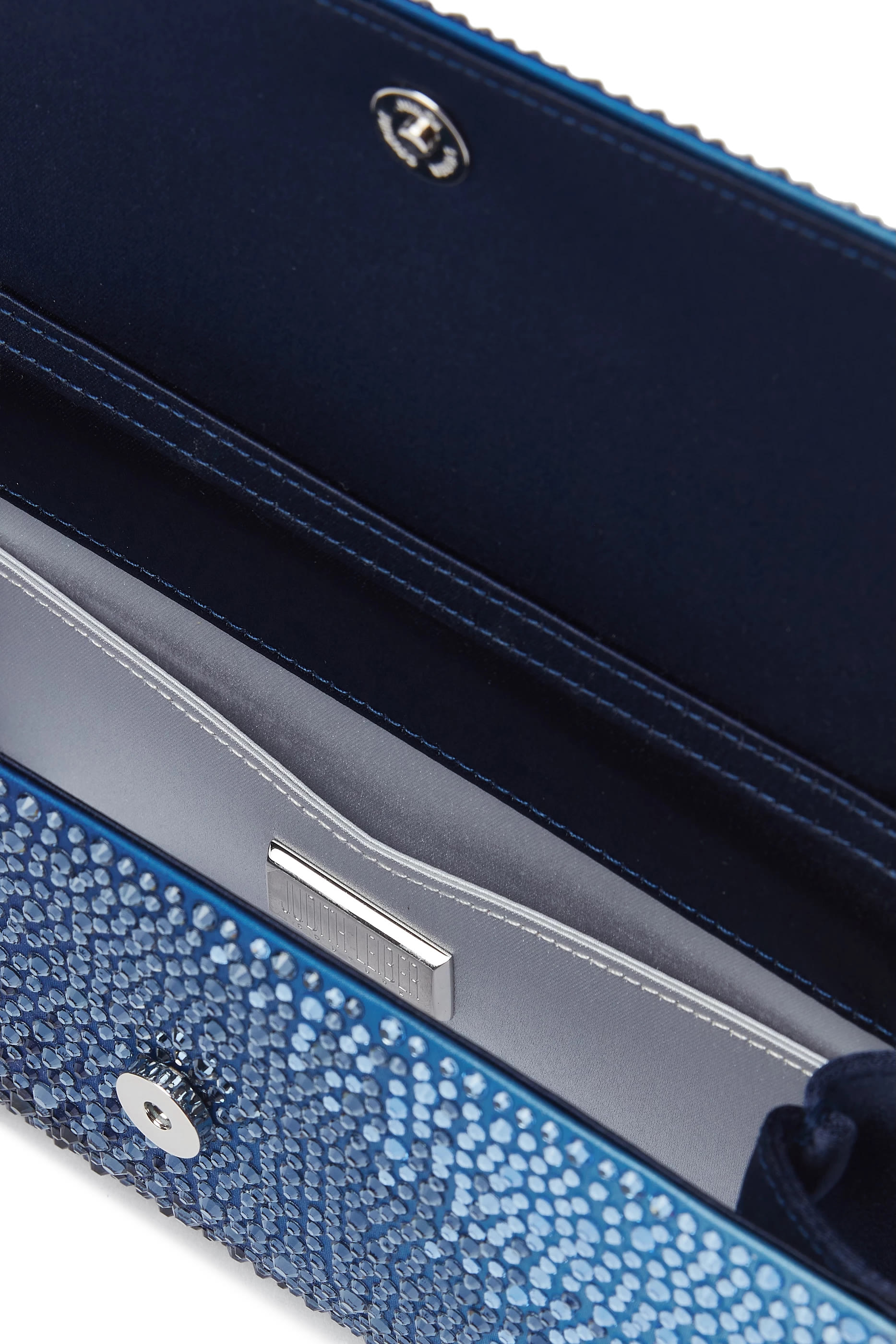 Perry Crystal Caviar Clutch Bag