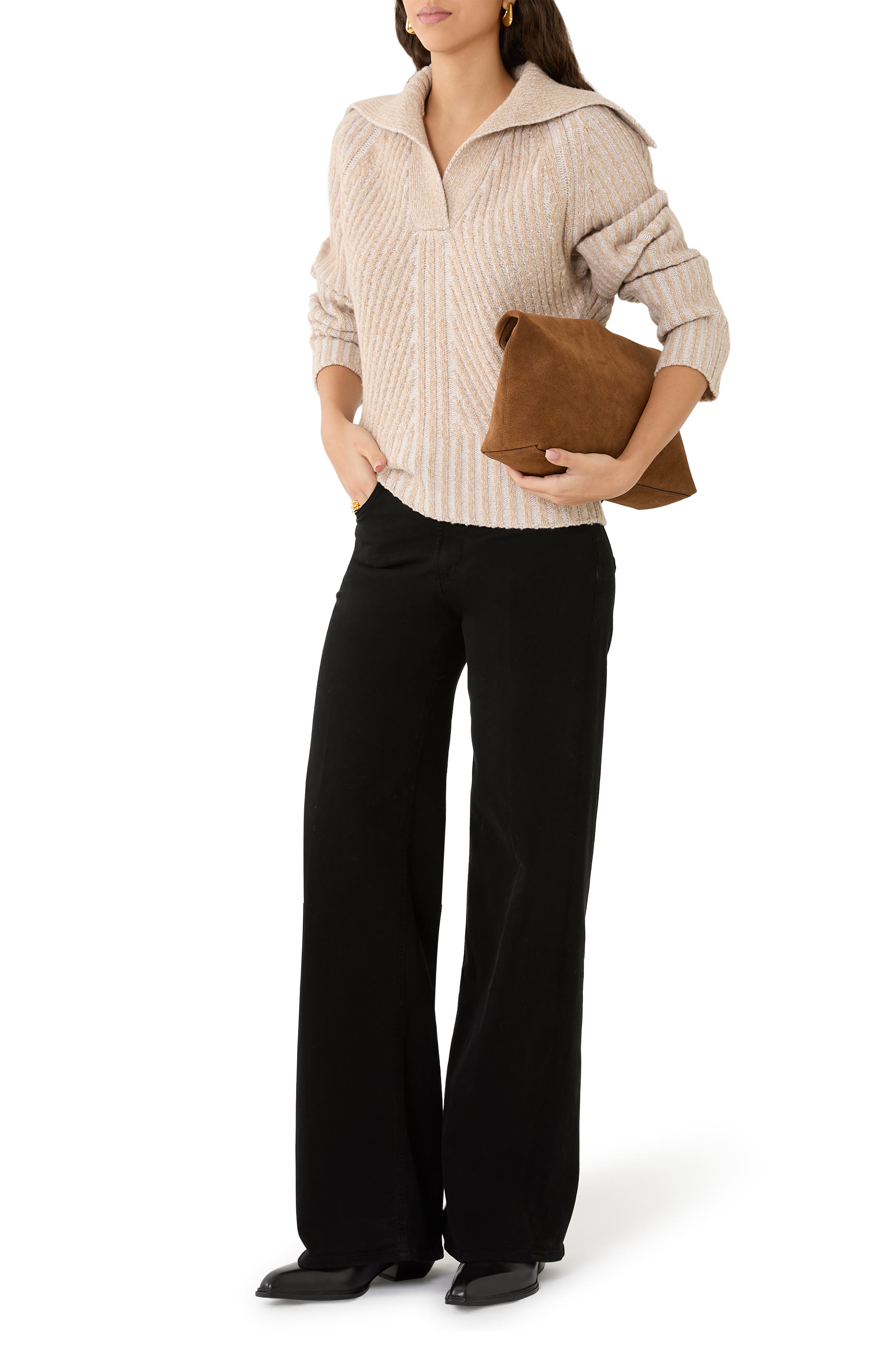 Robby Ribbed Merino Wool-blend Sweater 