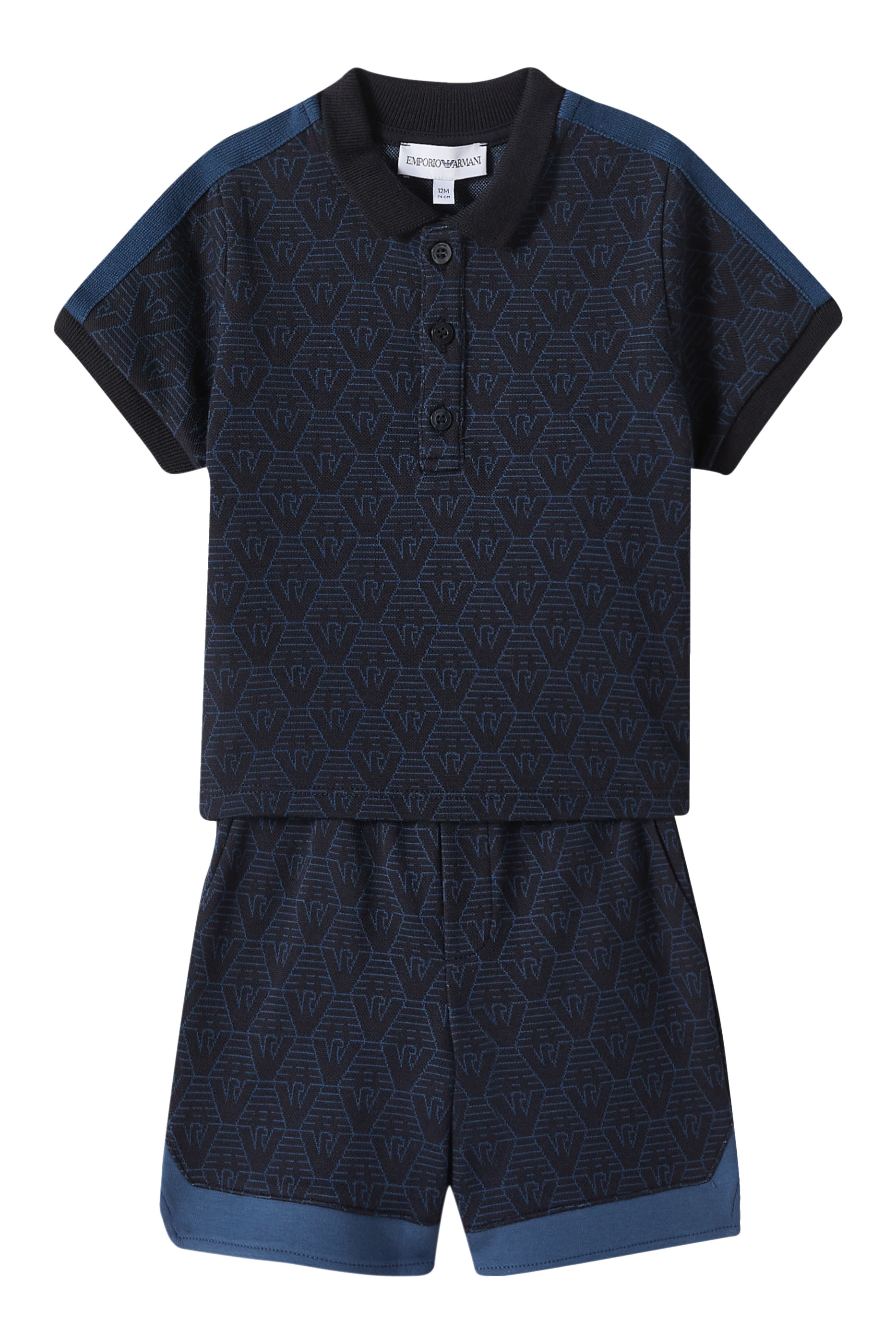 Kids Cotton Eagle Logo Shorts