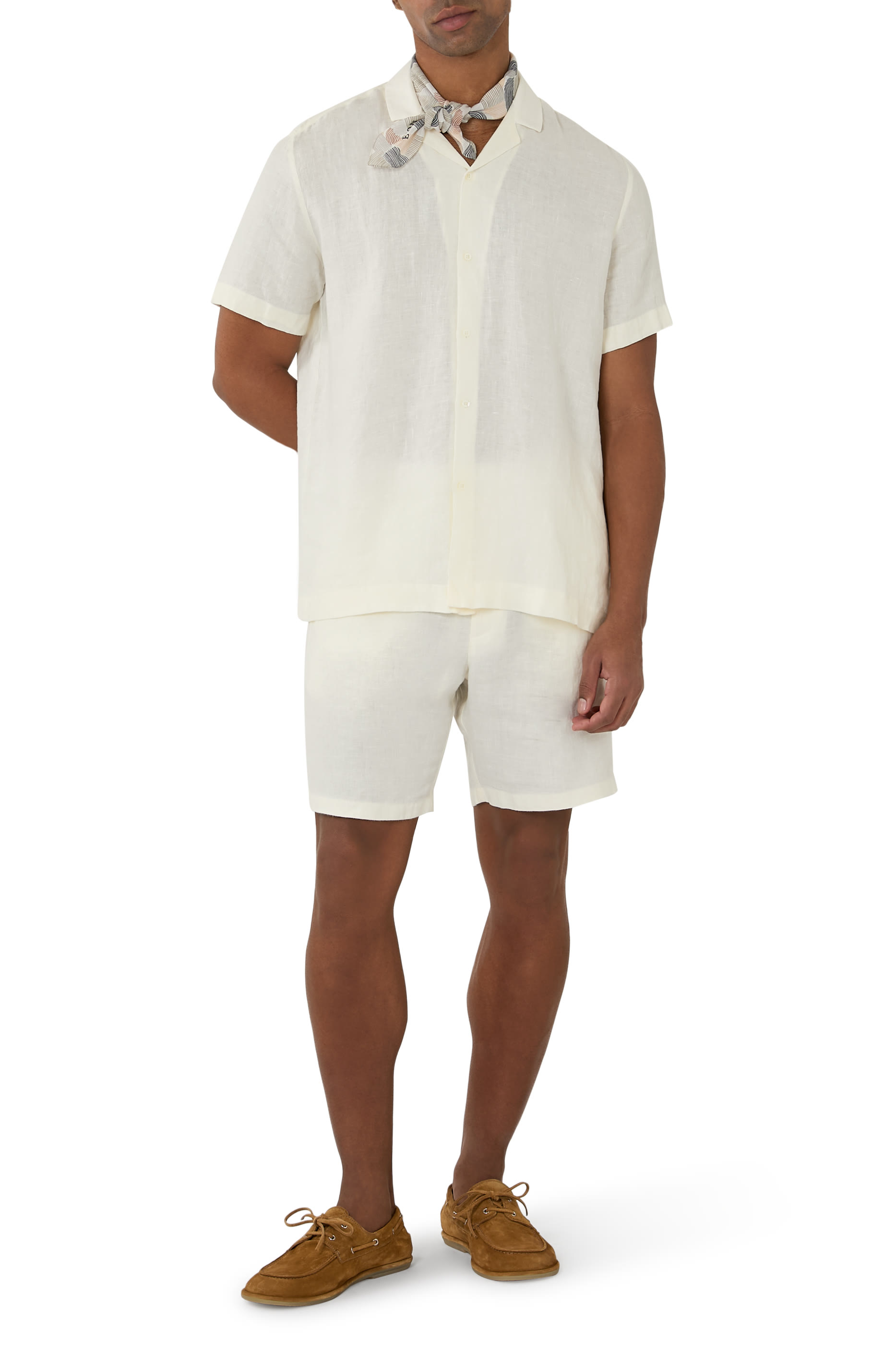 Mars Camp-Collar Linen Shirt