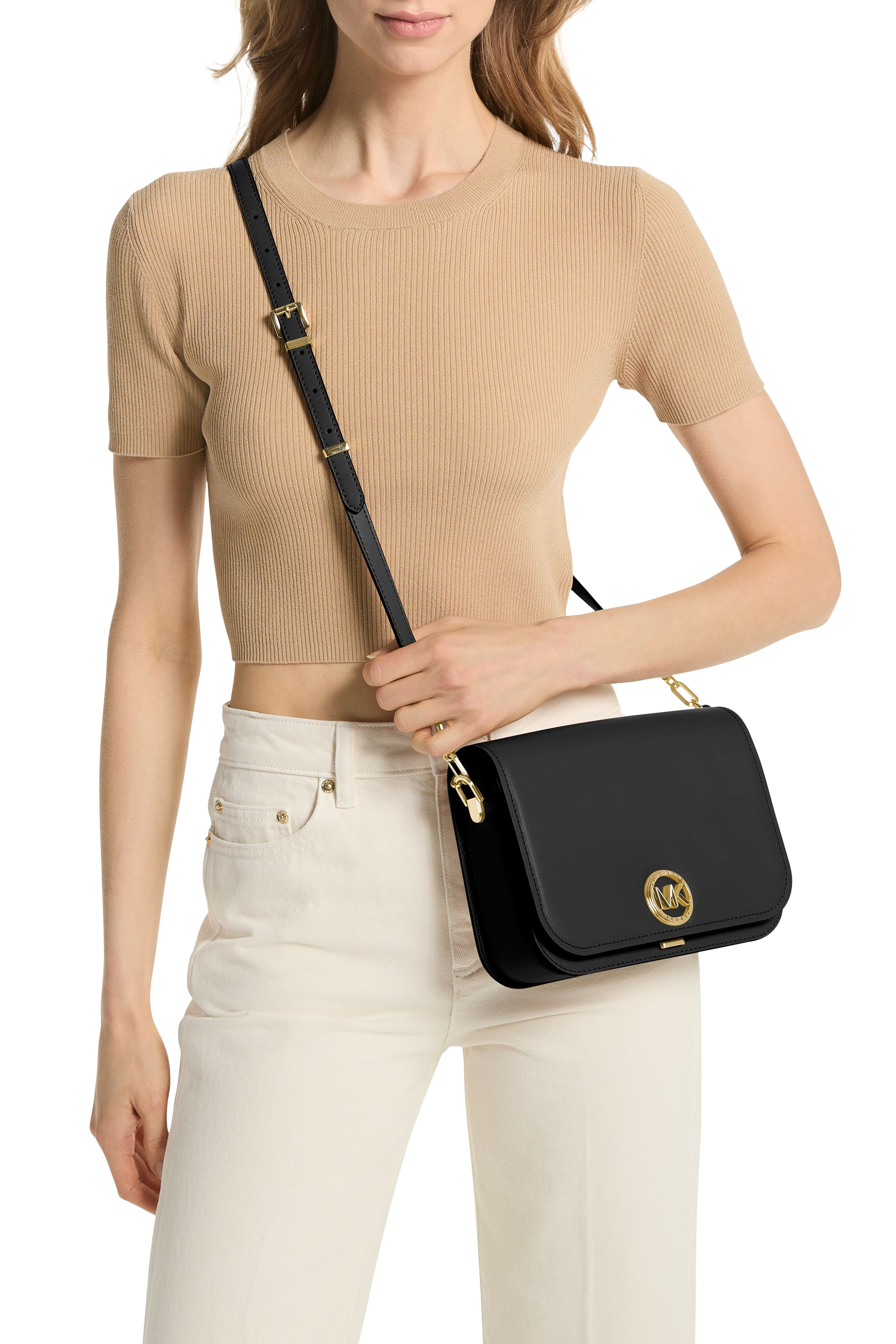 Delancy Medium Chain Leather Messenger Bag