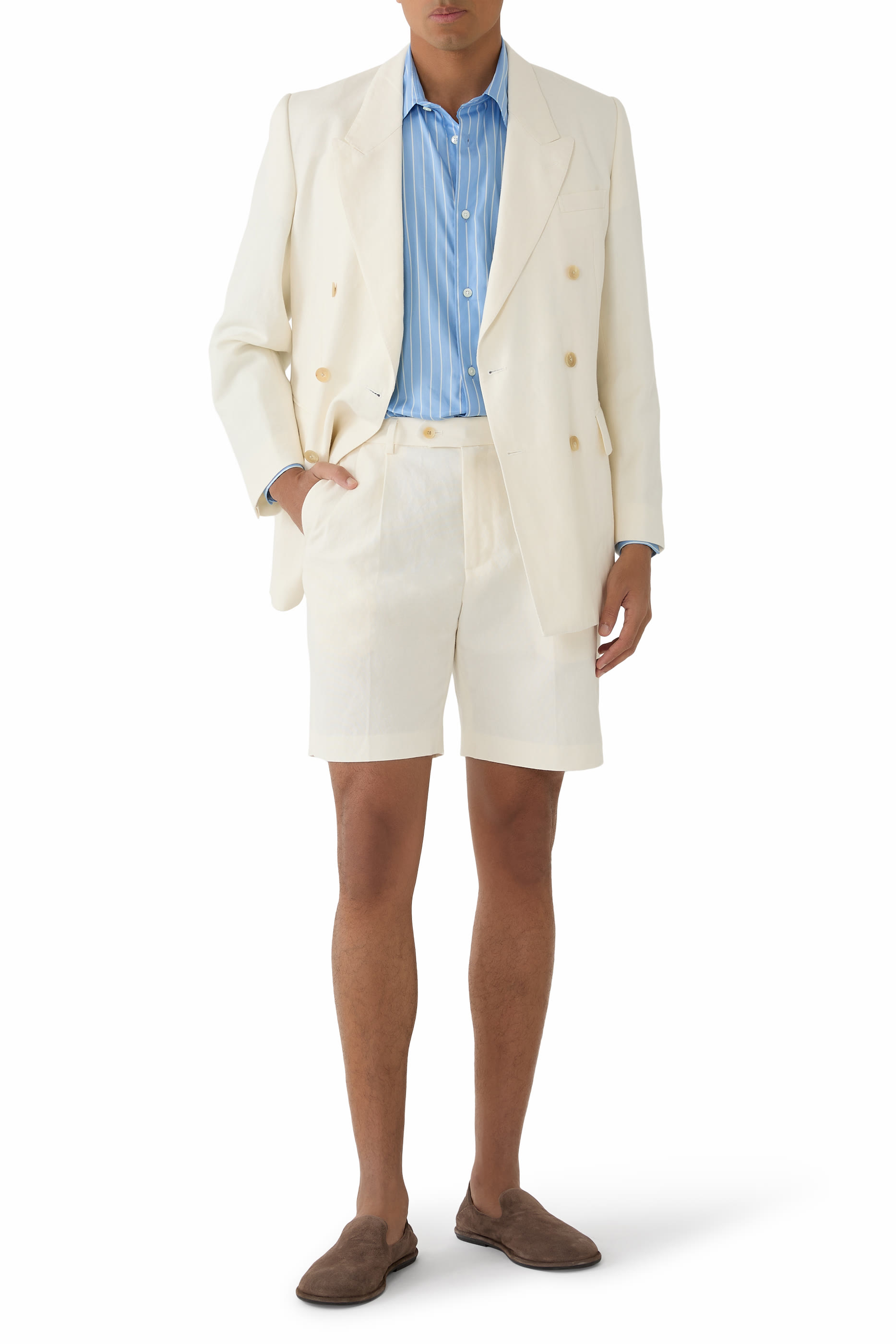 Cotton Silk Stripe Shirt