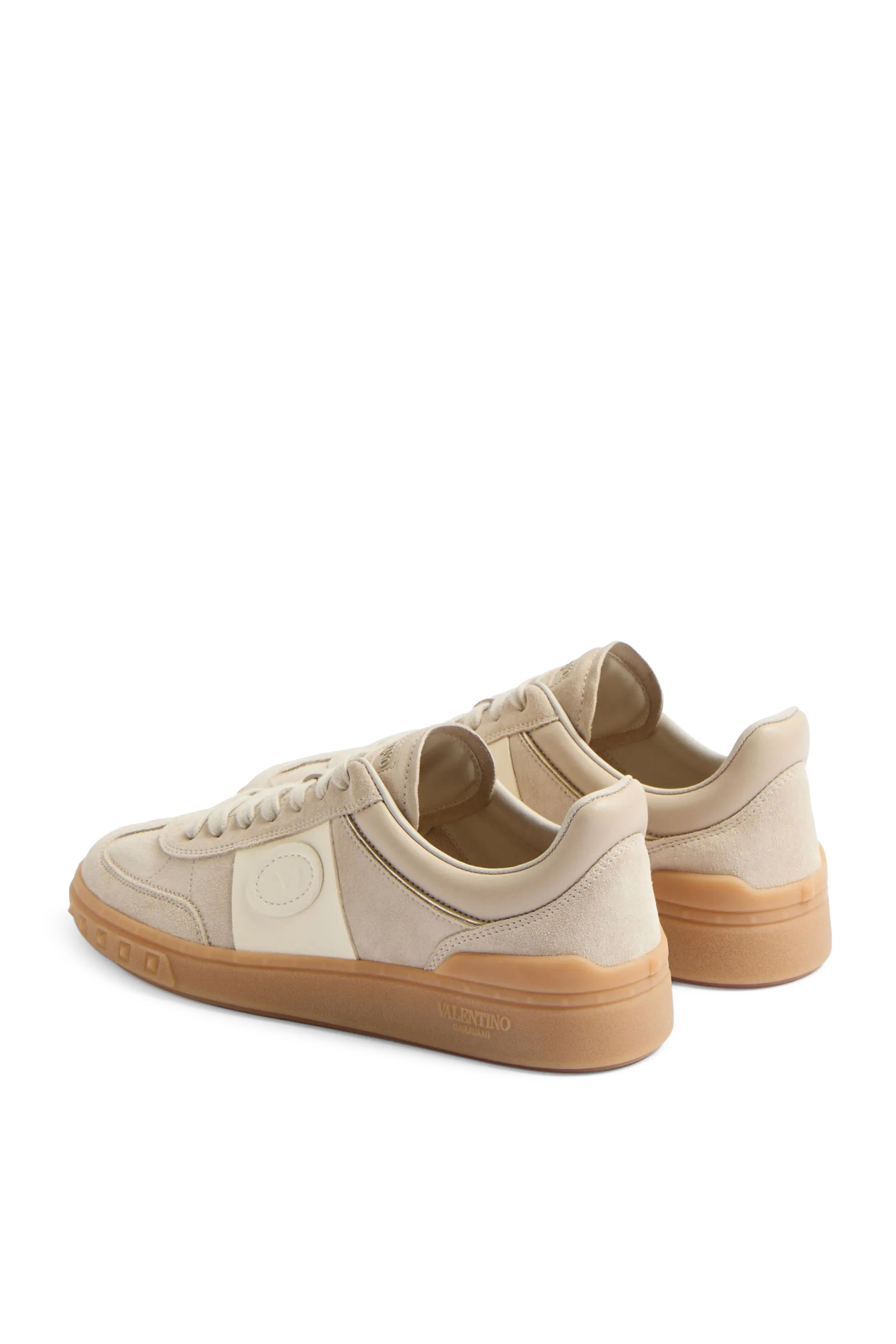 Upvillage Leather-Trimmed Suede Sneakers