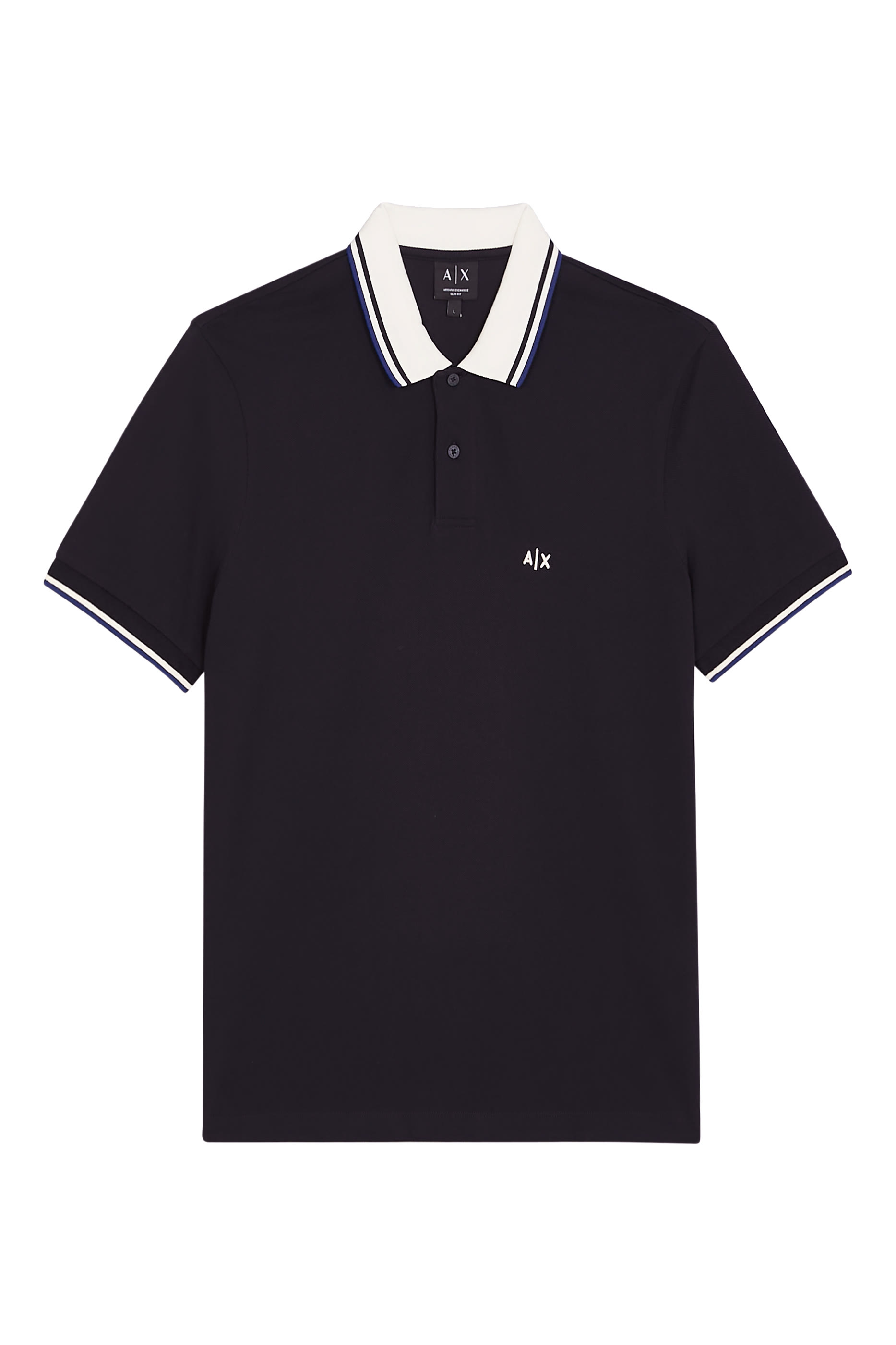 AX Logo Cotton Polo Shirt 