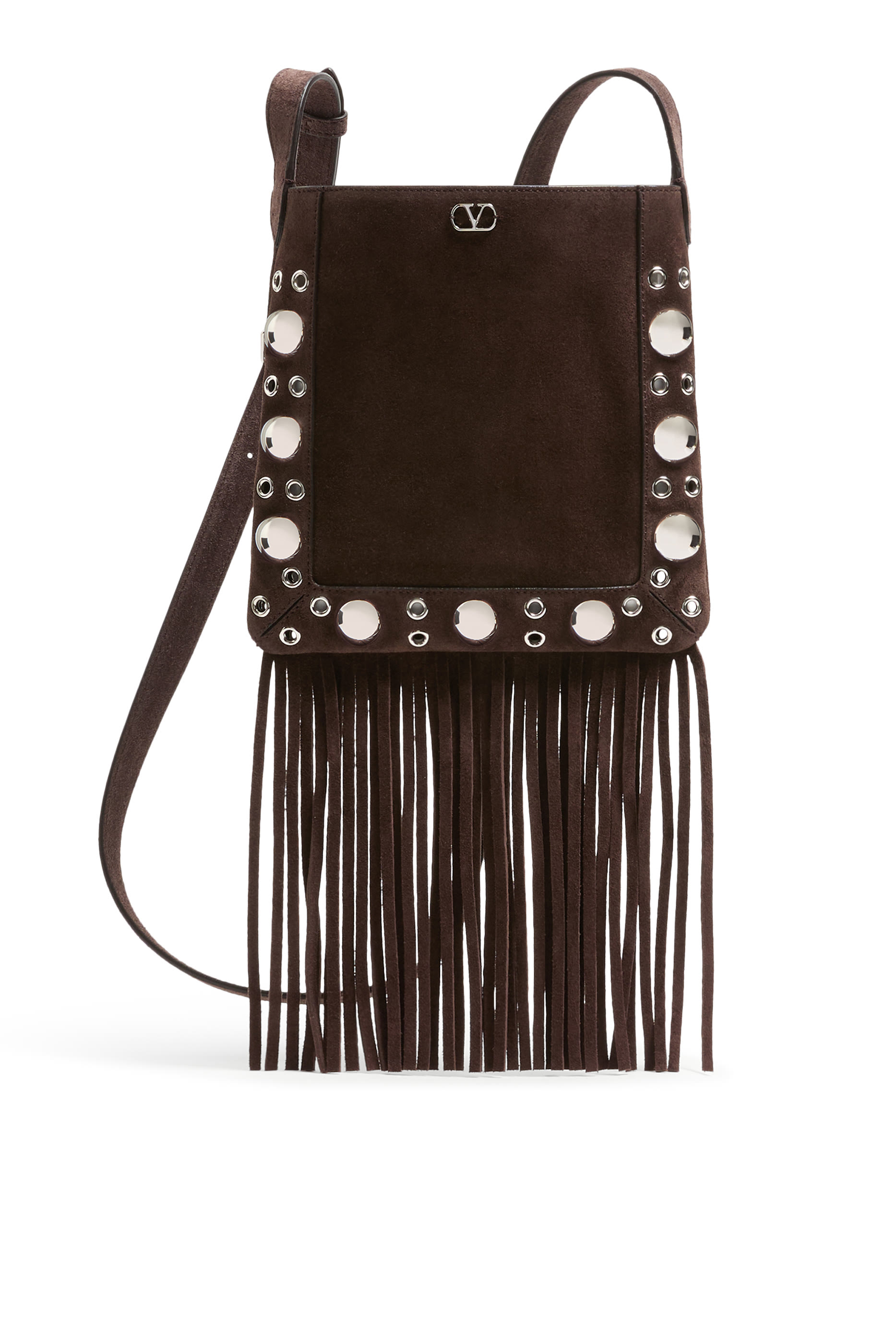 Nellc&ocirc;te Small Shoulder Bag in Suede with Fringes