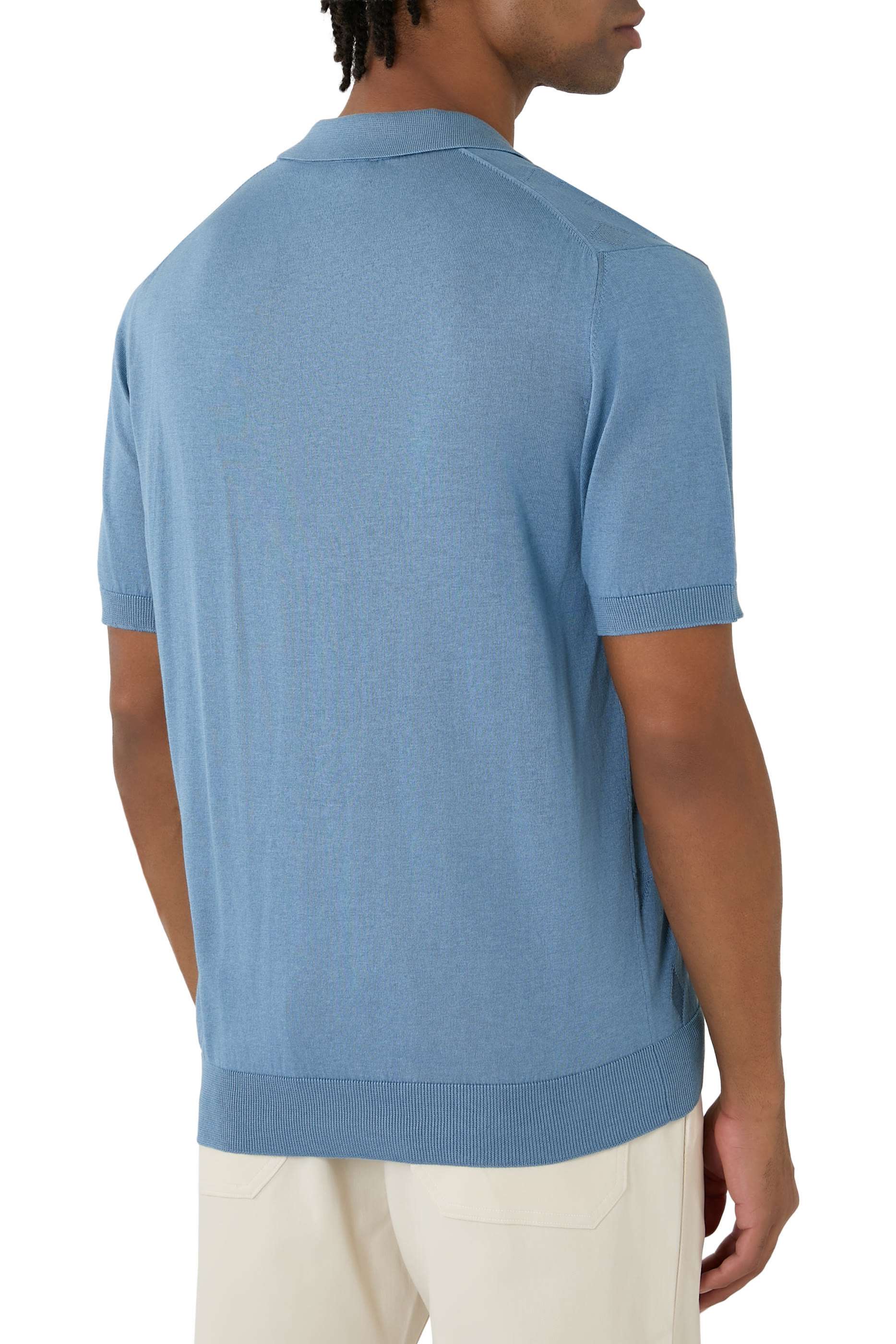 Open Collar Polo Shirt