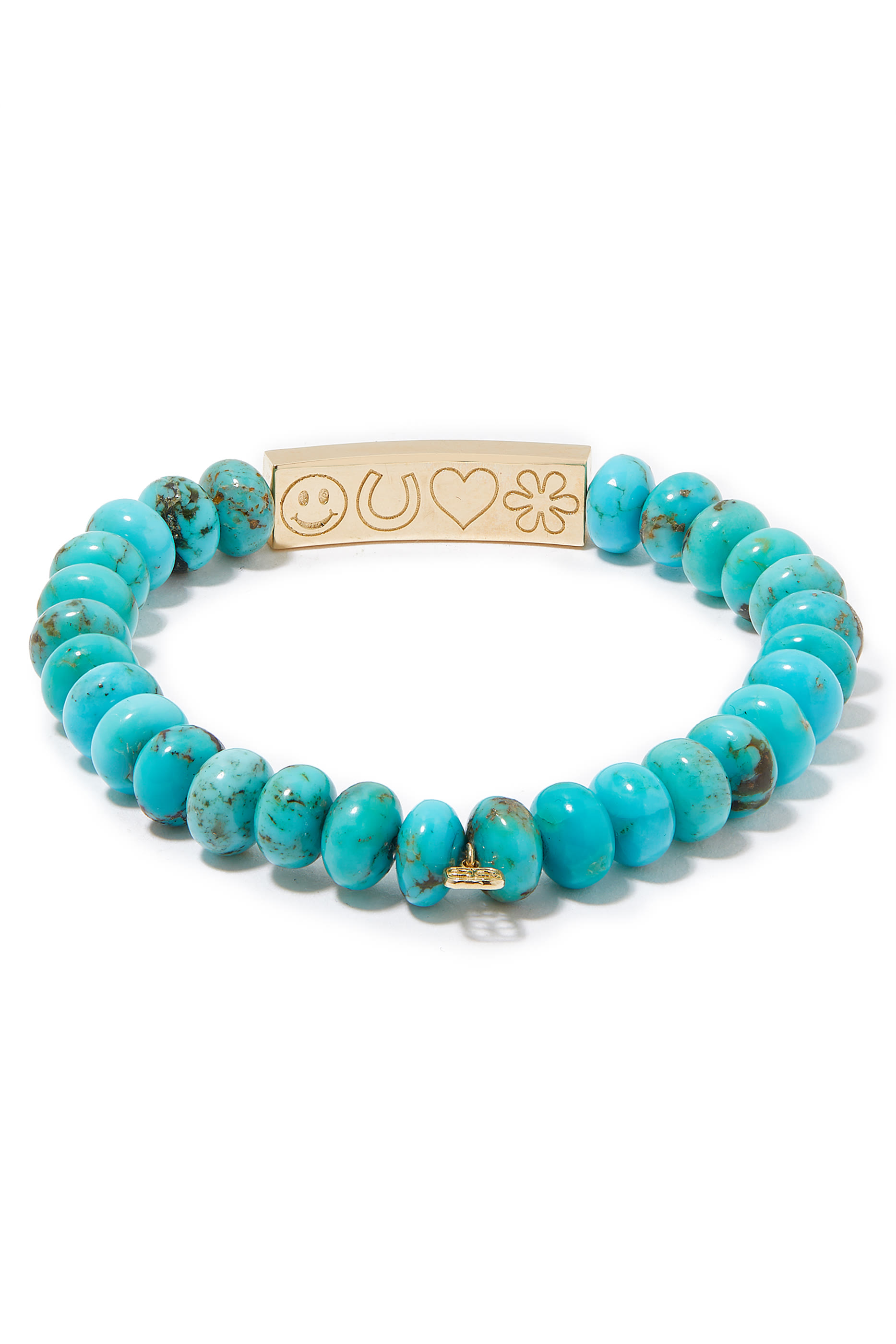 Iconography Bar Beaded Bracelet, 14k Yellow Gold & Diamonds, Beads