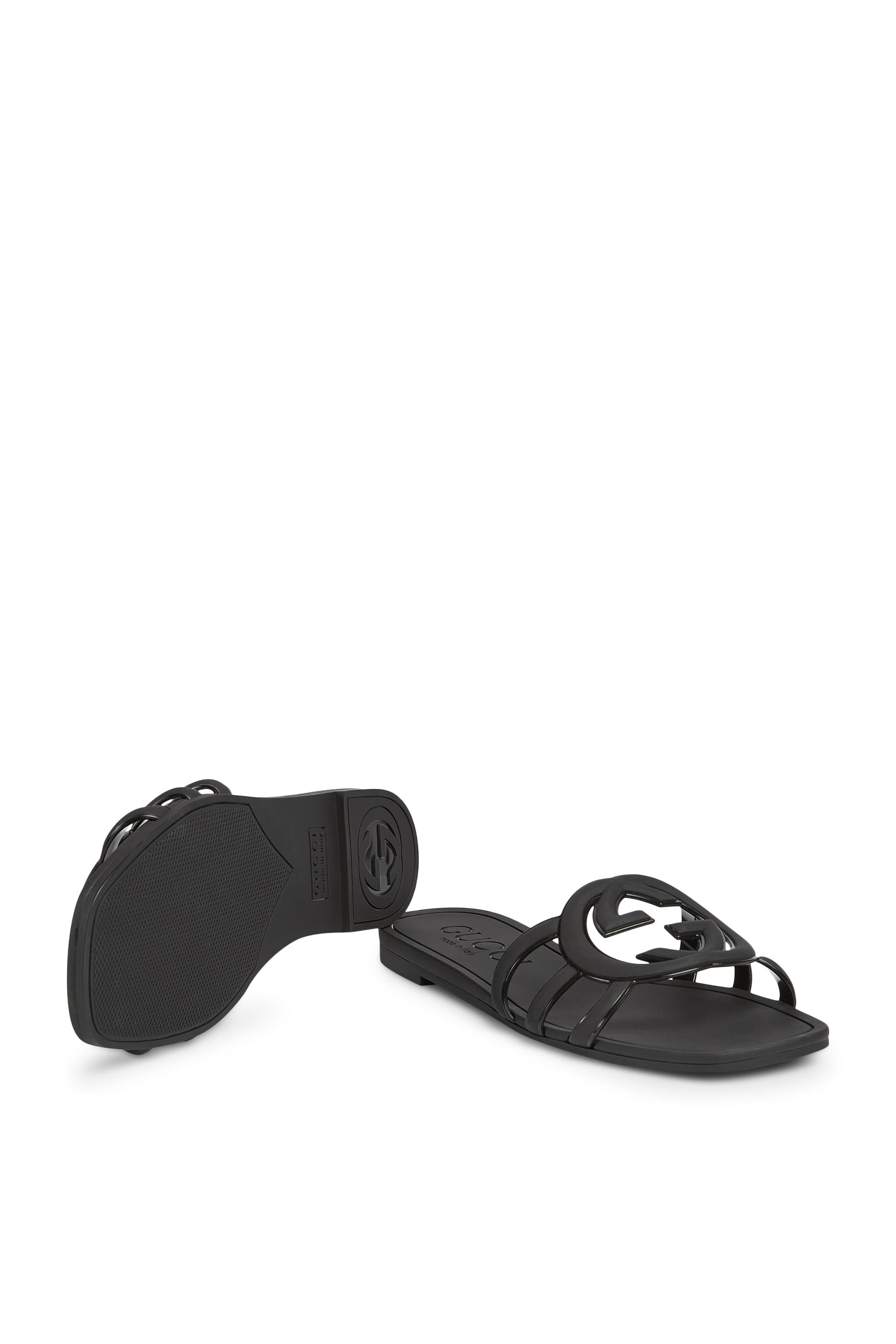  Interlocking G Slide Flat Sandal