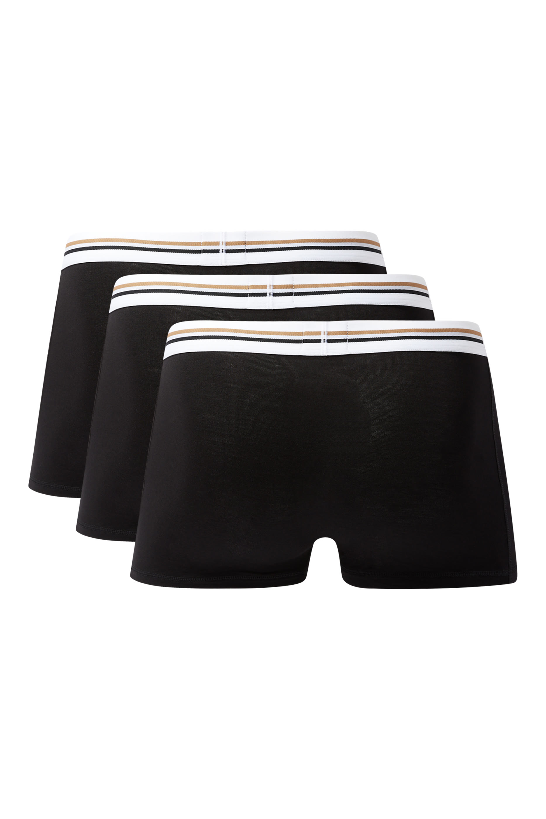 Soft-Touch Logo Waistband Trunks, Pack of 3