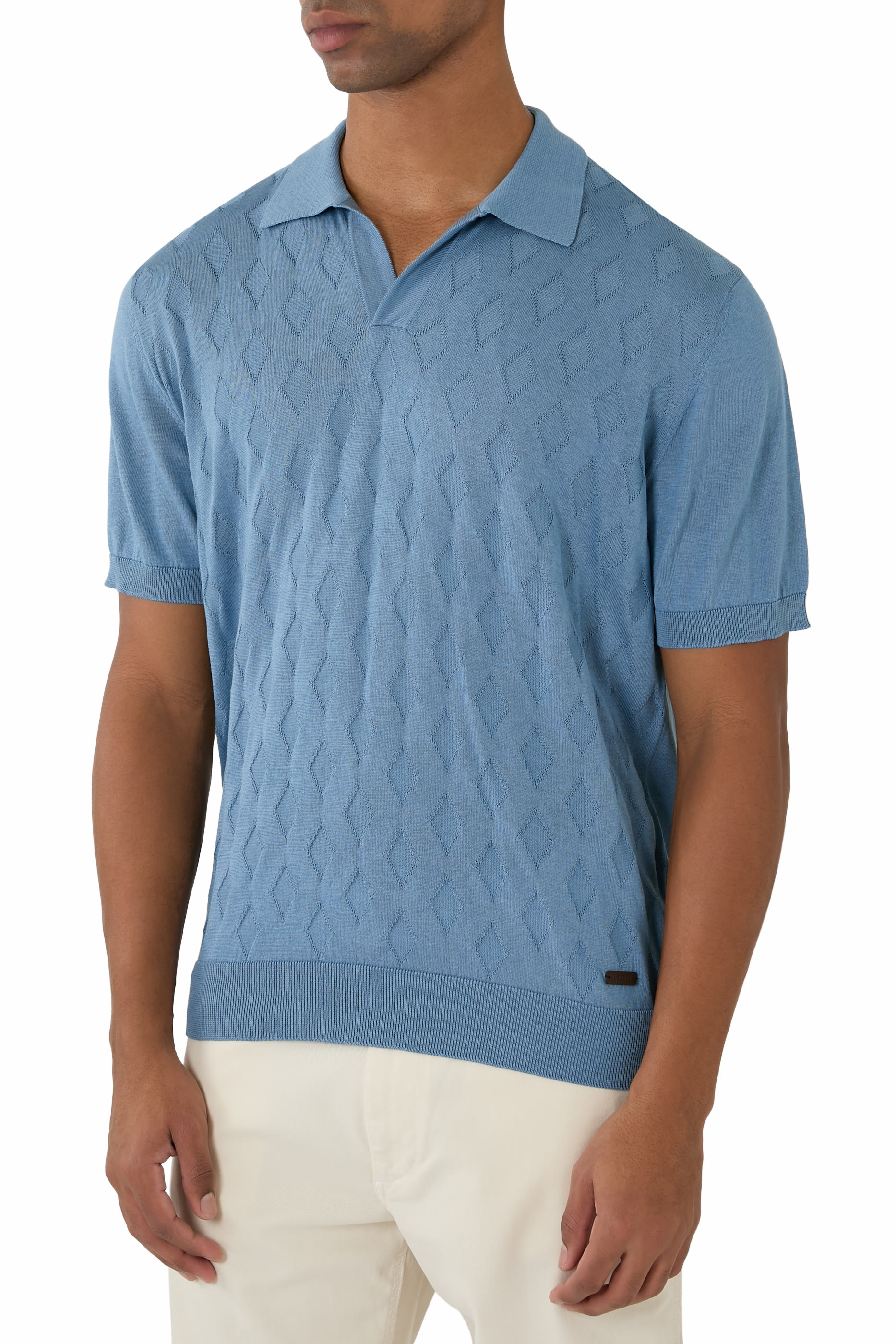 Open Collar Polo Shirt