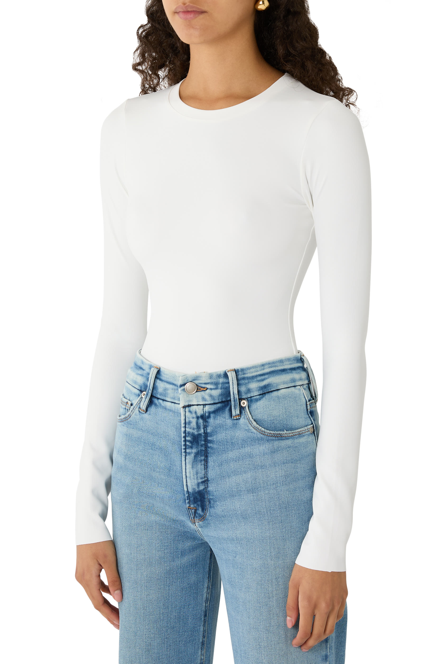 Sculpting Crewneck Long Sleeves Bodysuit