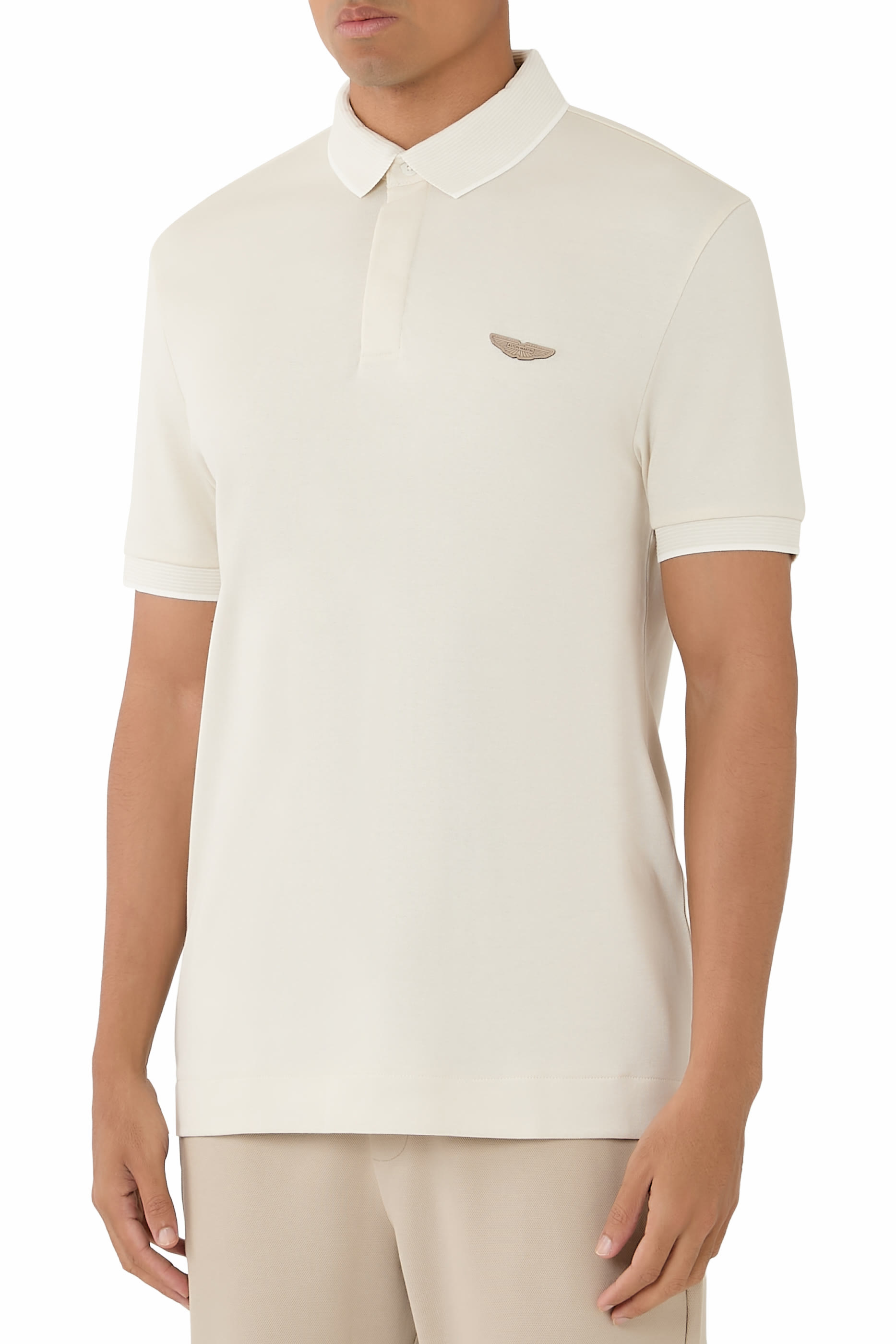 Regular Fit Cotton-Wool Piqu&eacute; Polo Shirt