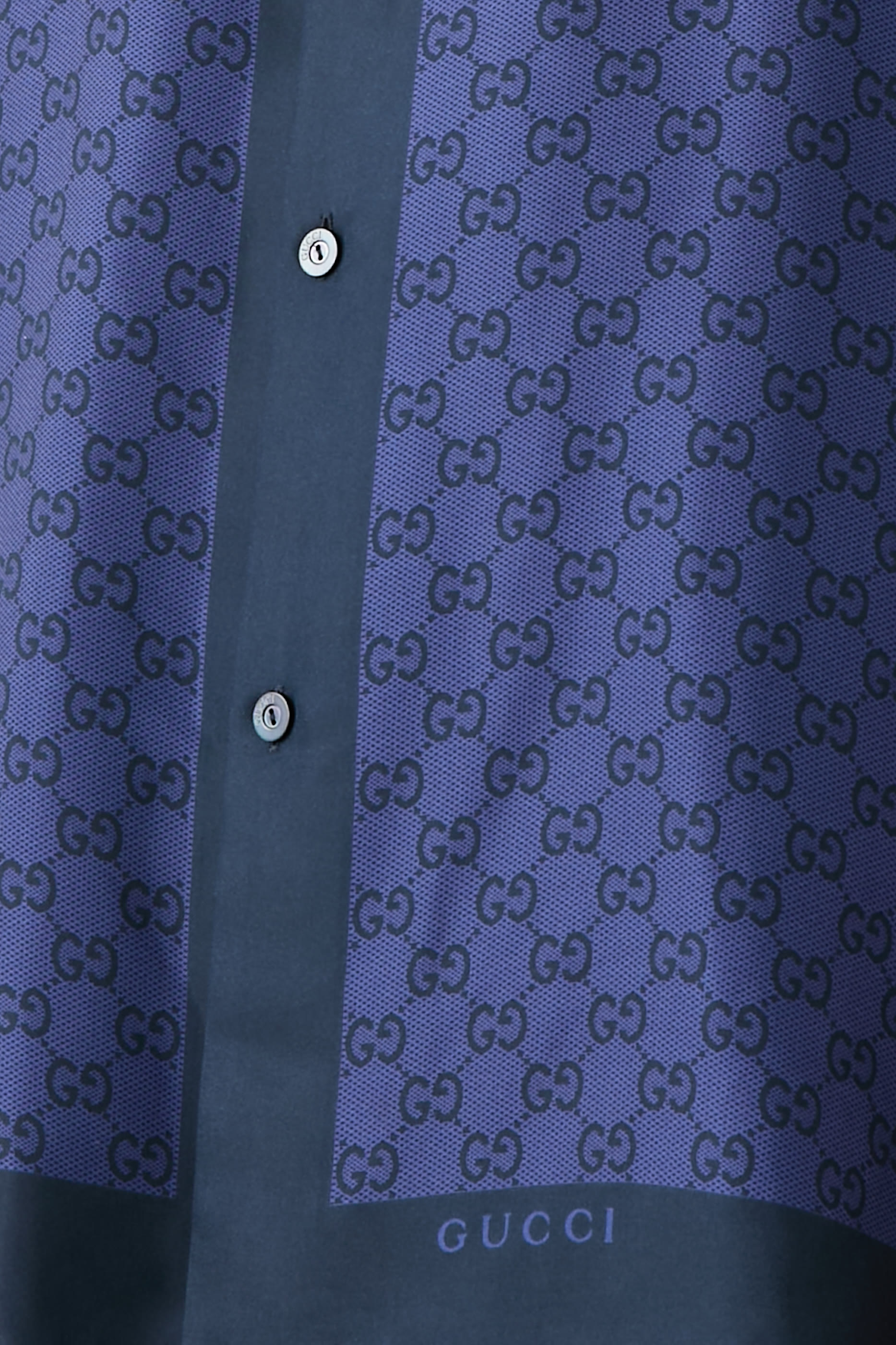 Printed Silk Twill Bowling Shirt 