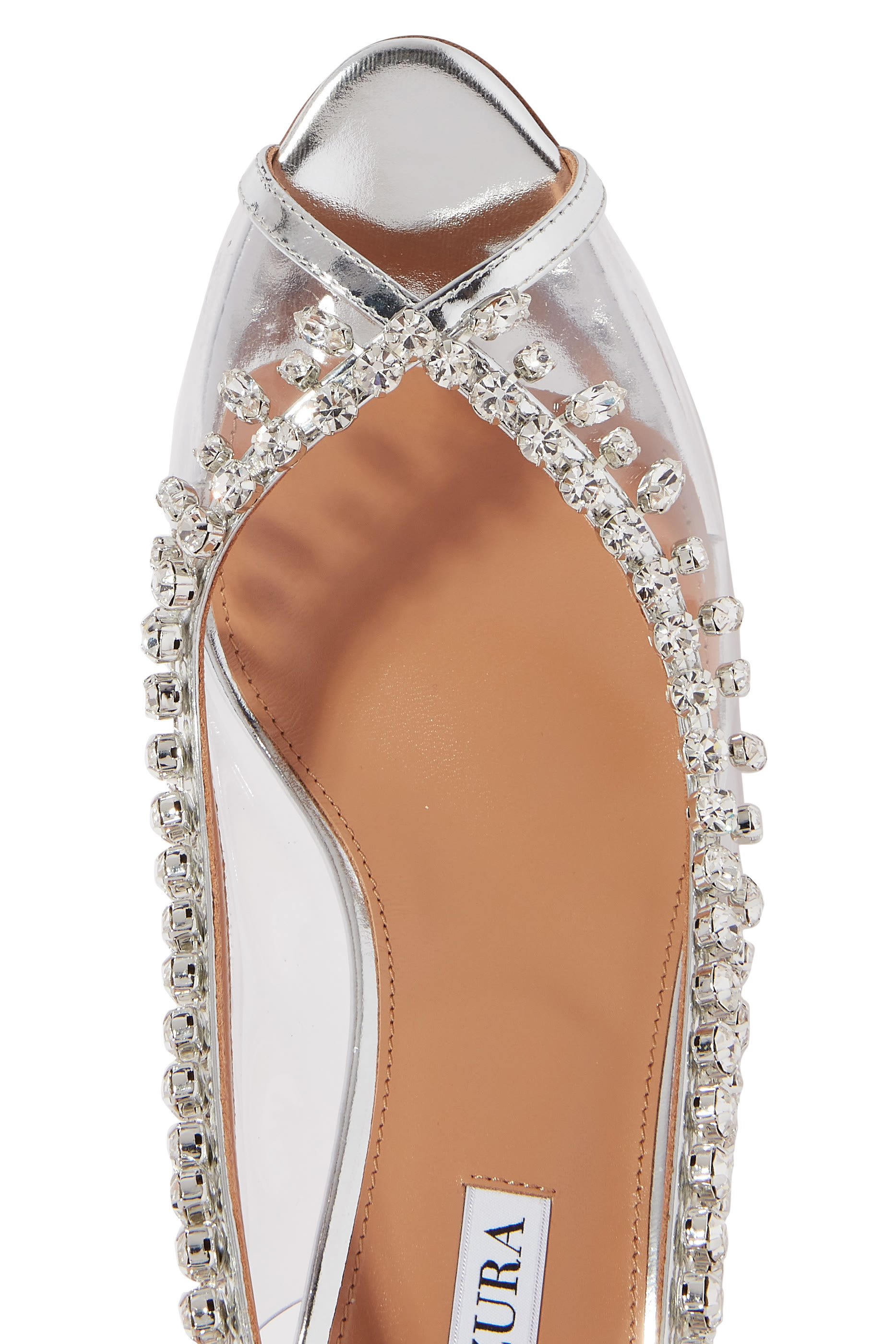 Temptation 75 Crystal Plexi Slingback Pumps