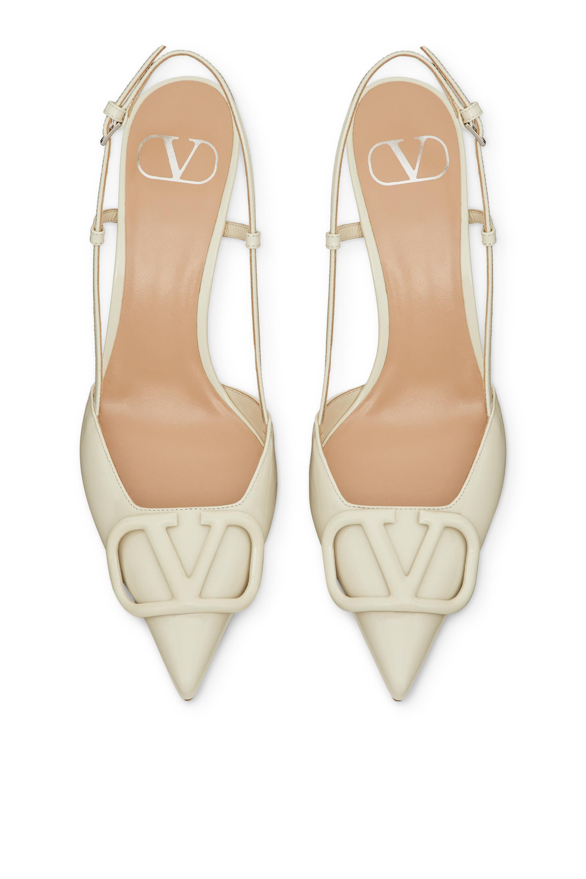 VLogo Signature 80 Slingback Leather Pumps