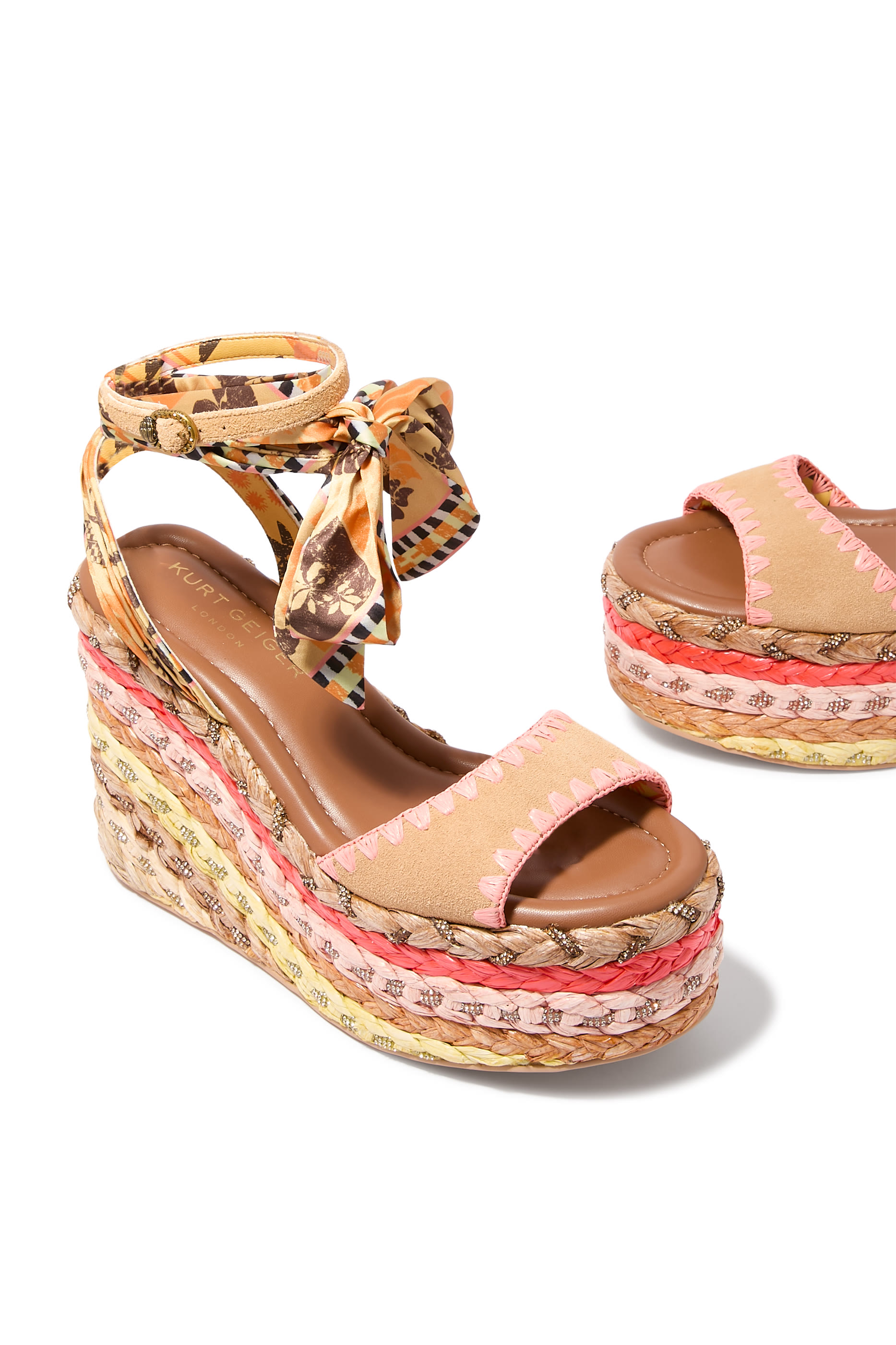 Chelsea Scarf Wedge Heels