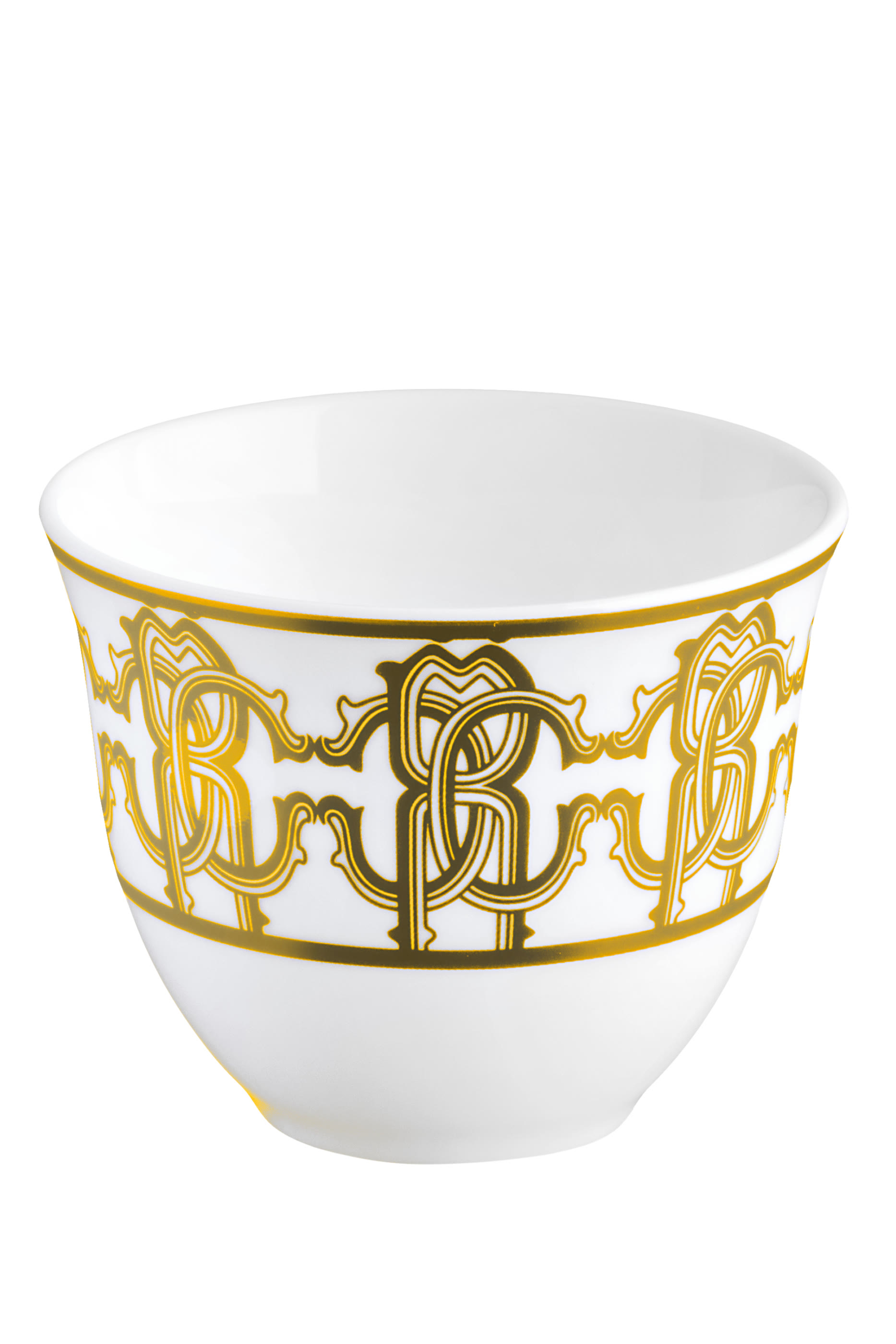 Monogram Gold Arabic Cup, Set of 6