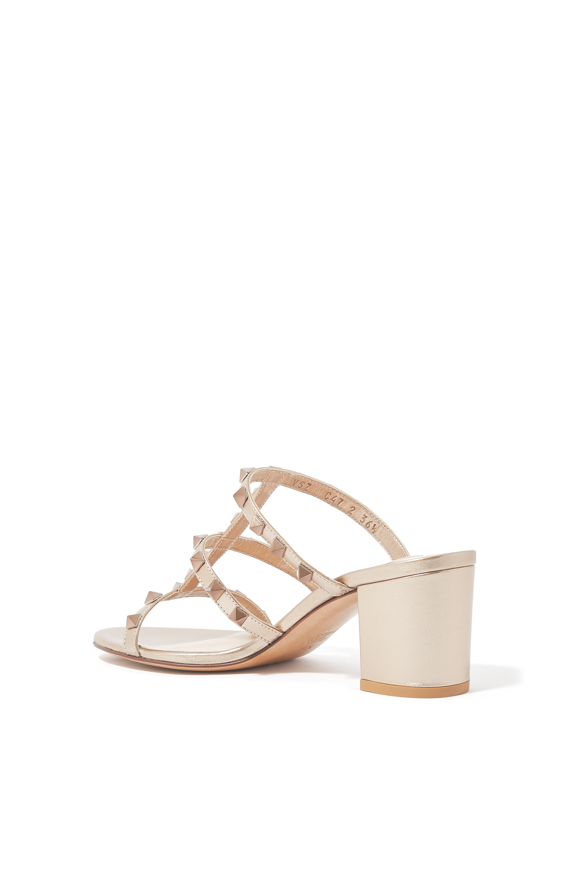 Rockstud 60 Metallic Mules