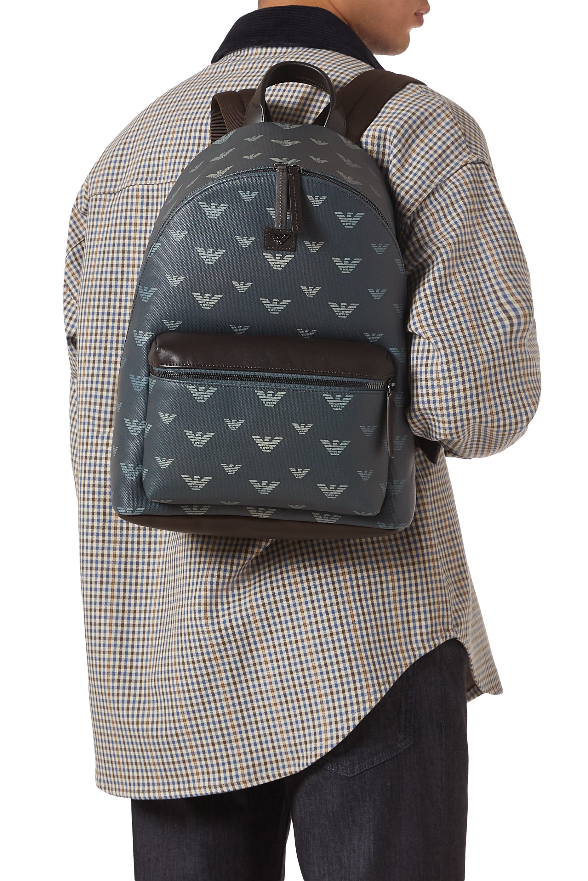 Round Coated Canvas Backpack