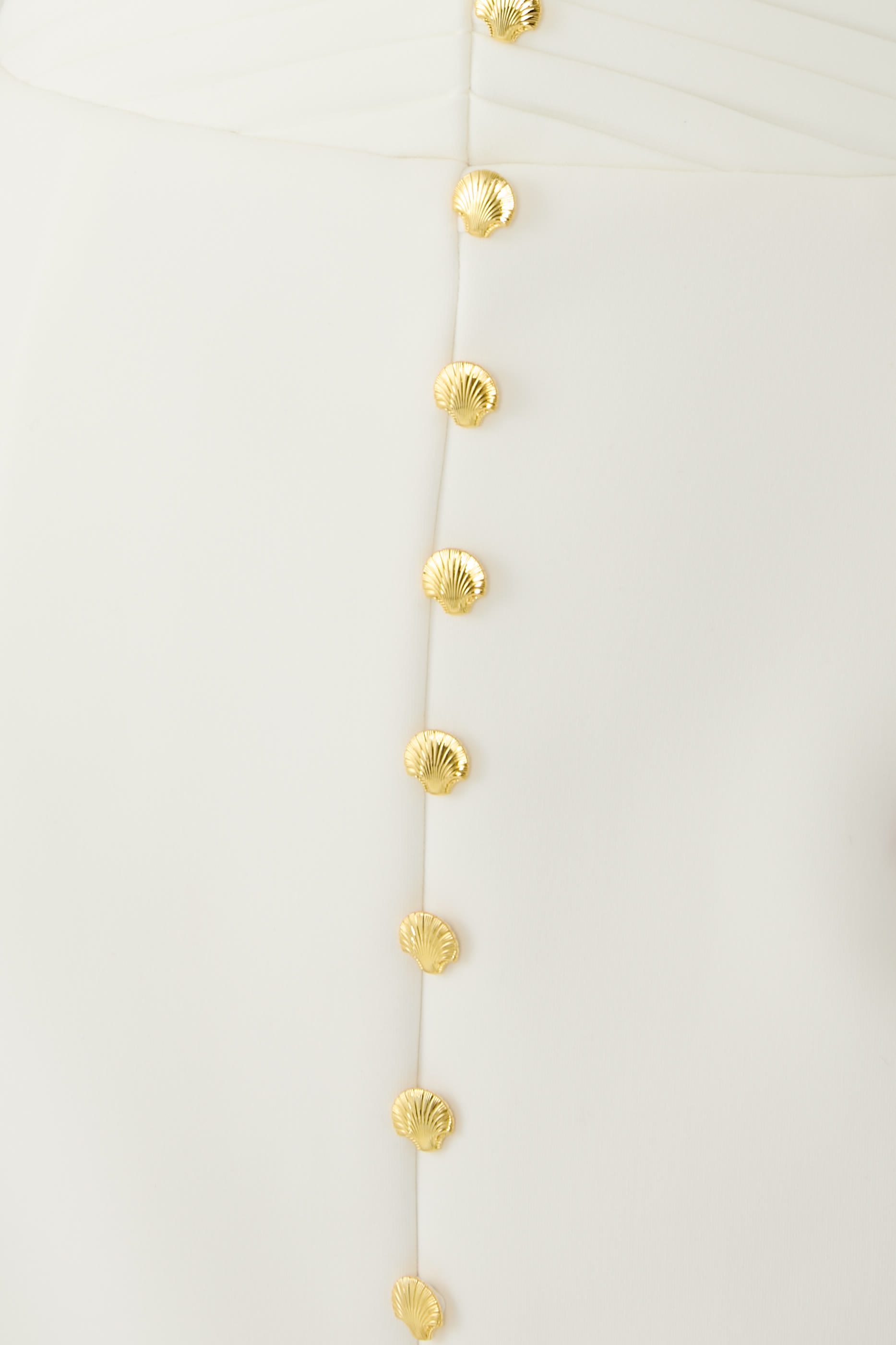 Lara Fluted Sleeves Micro Shell Button Mini Dress