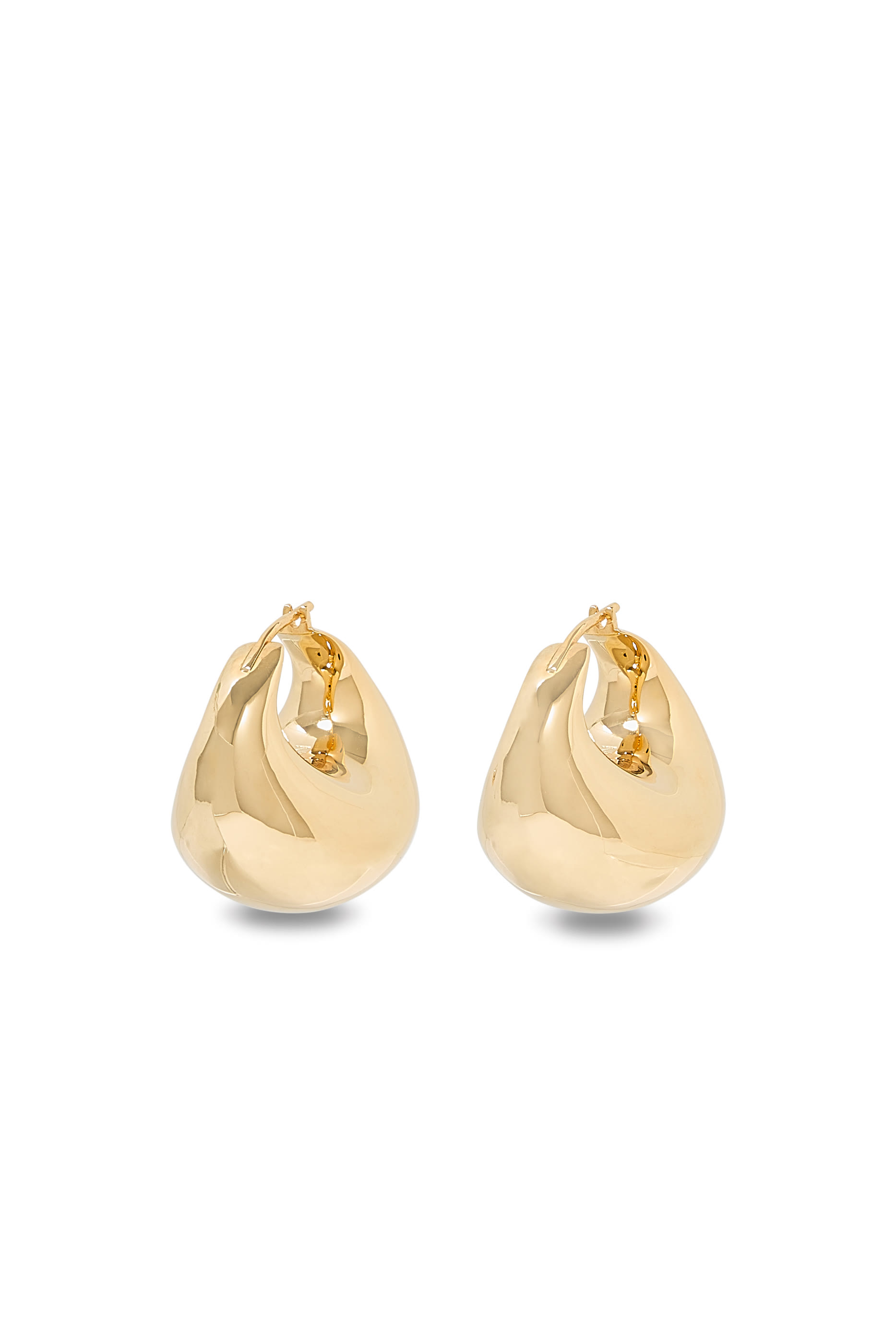 Sculptural Chubby Dome Medium Hoop Earrings