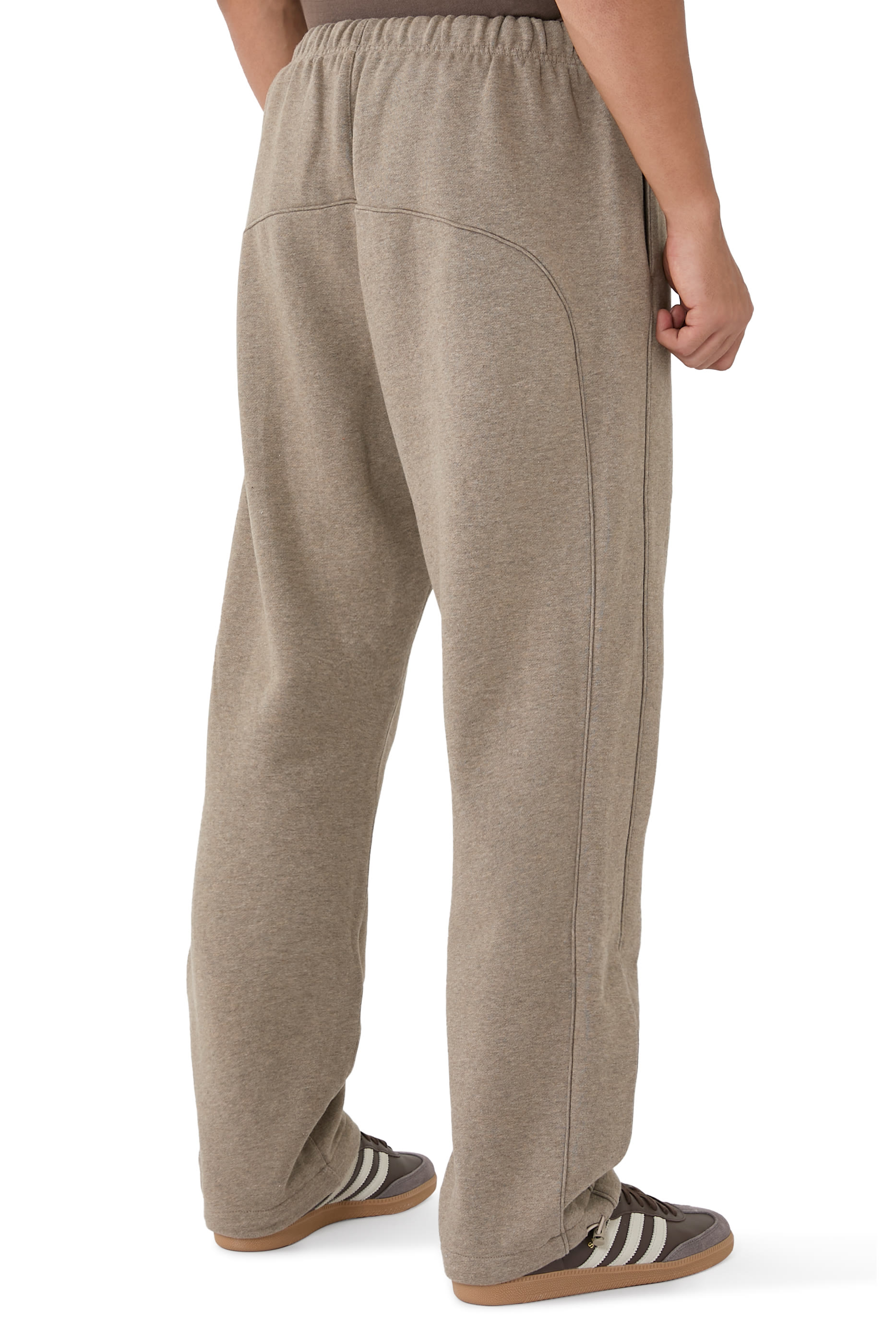Relaxed Fleece Sweatpants with Piping