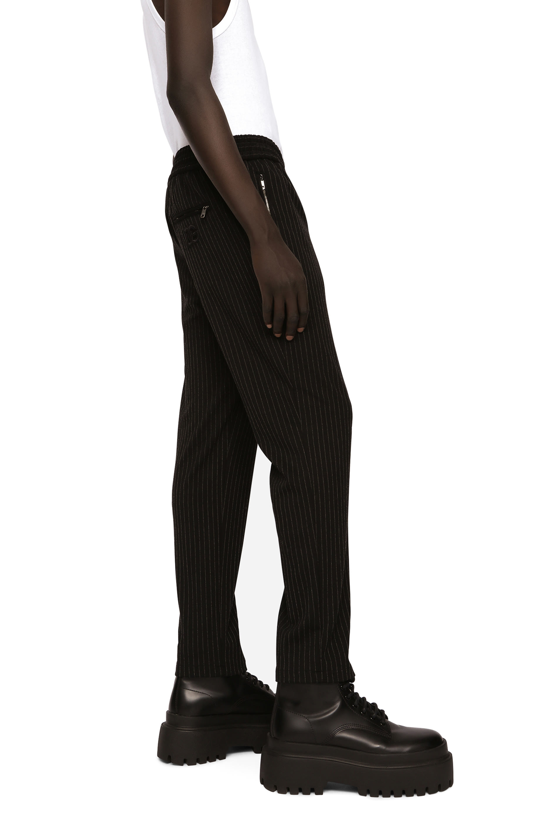 Pinstripe Jersey Jogging Pants