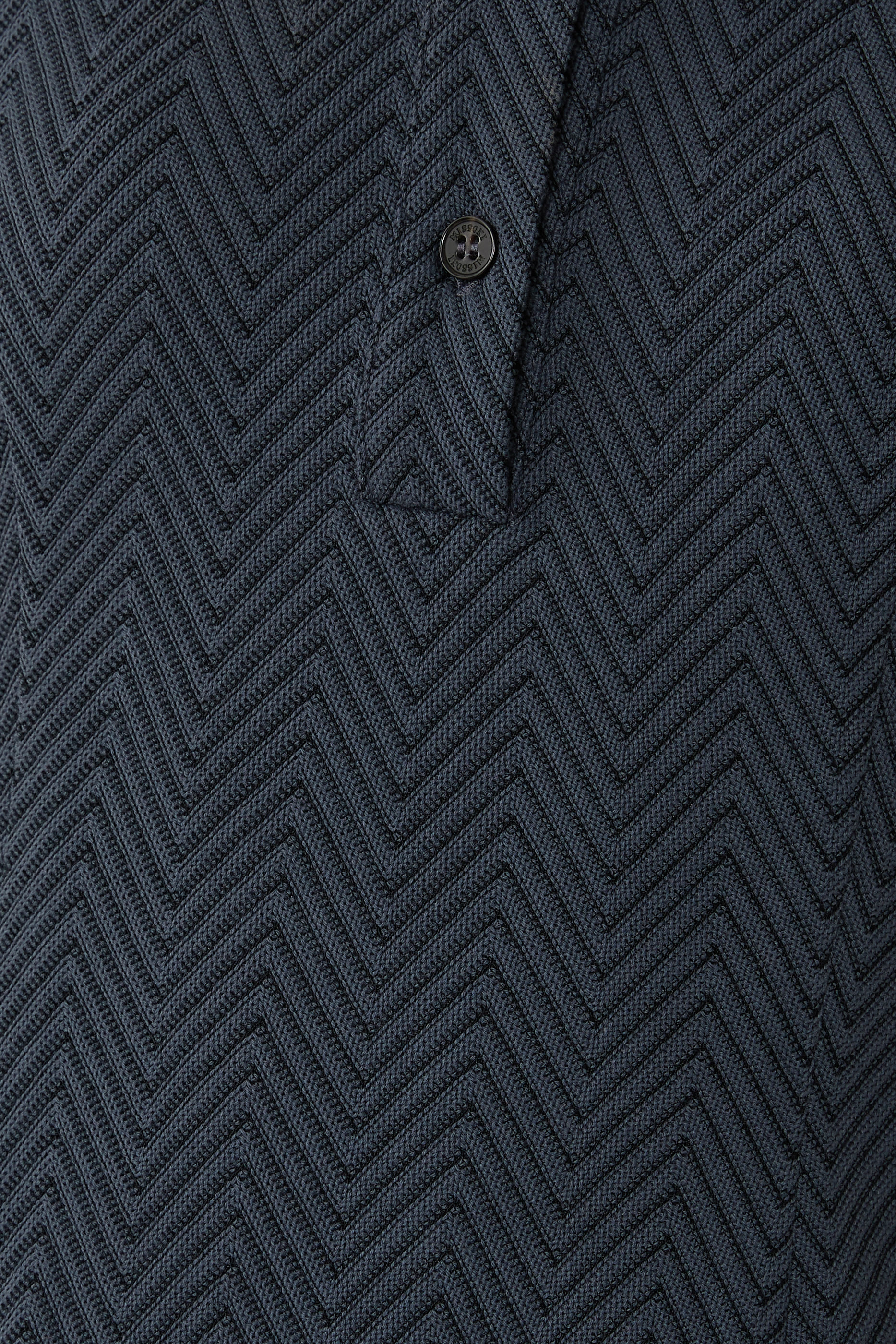 Zigzag Pattern Polo Mini Dress