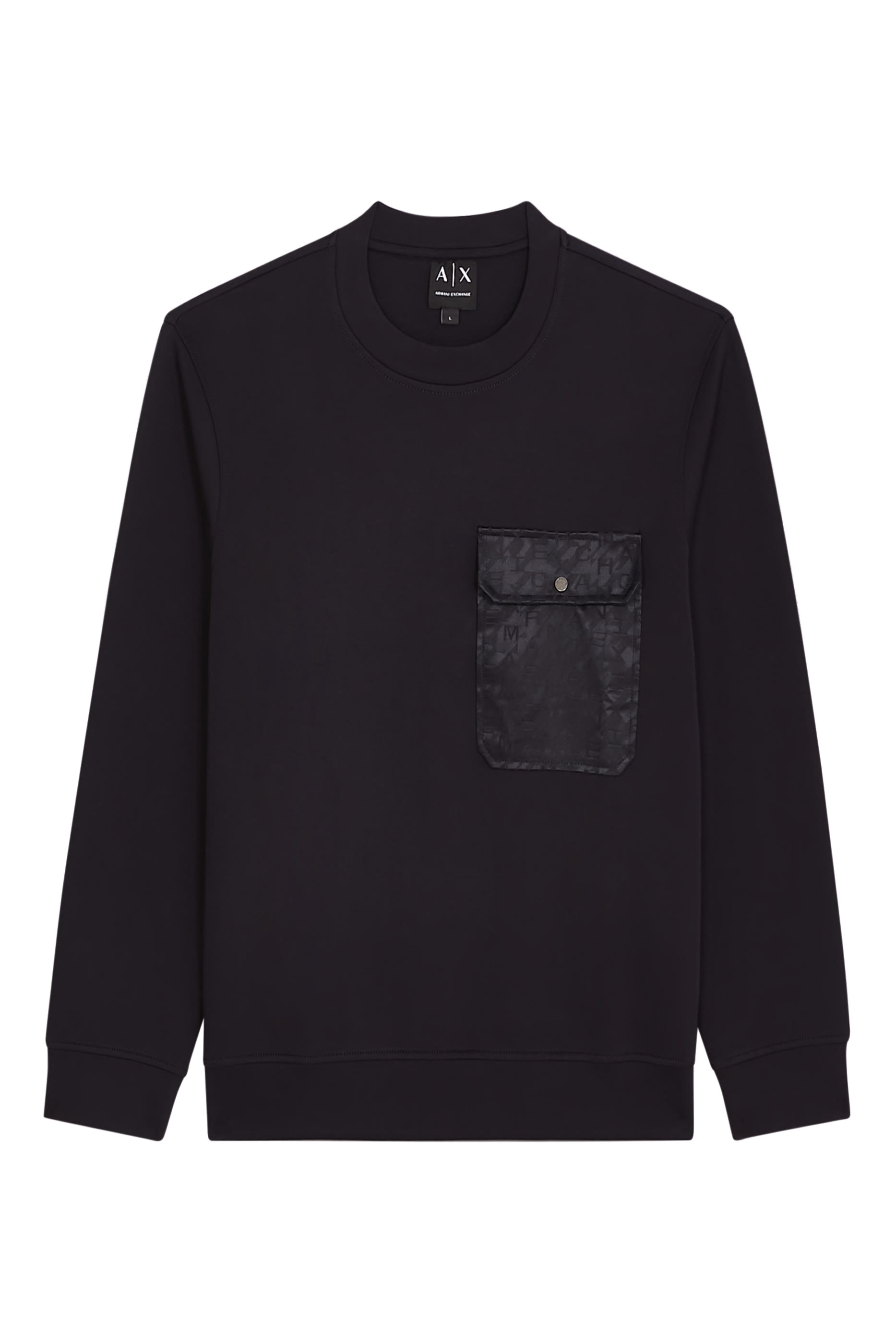  AX Logo Pocket Crew Neck Sweatshirt 