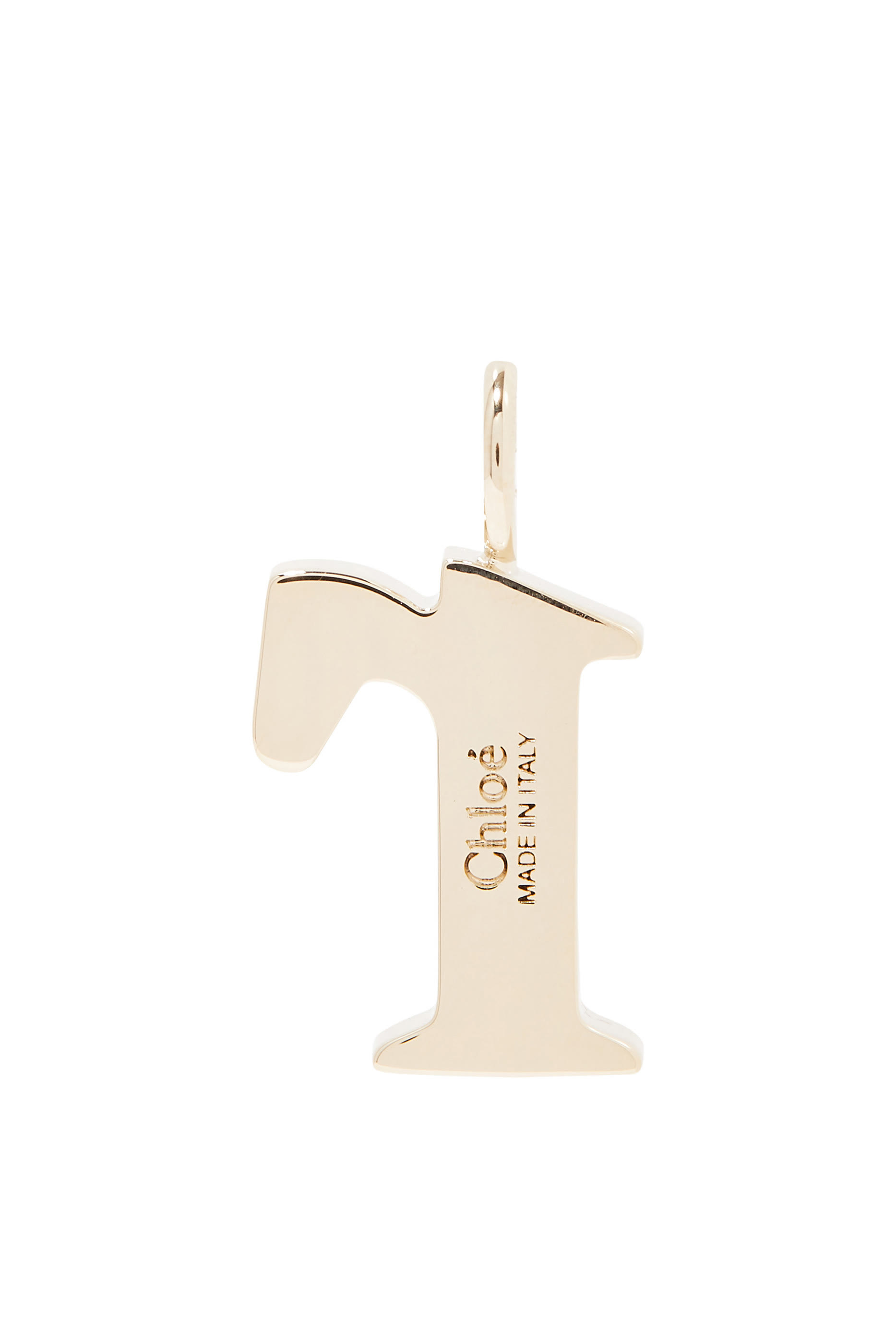 R Alphabet Charm, Brass