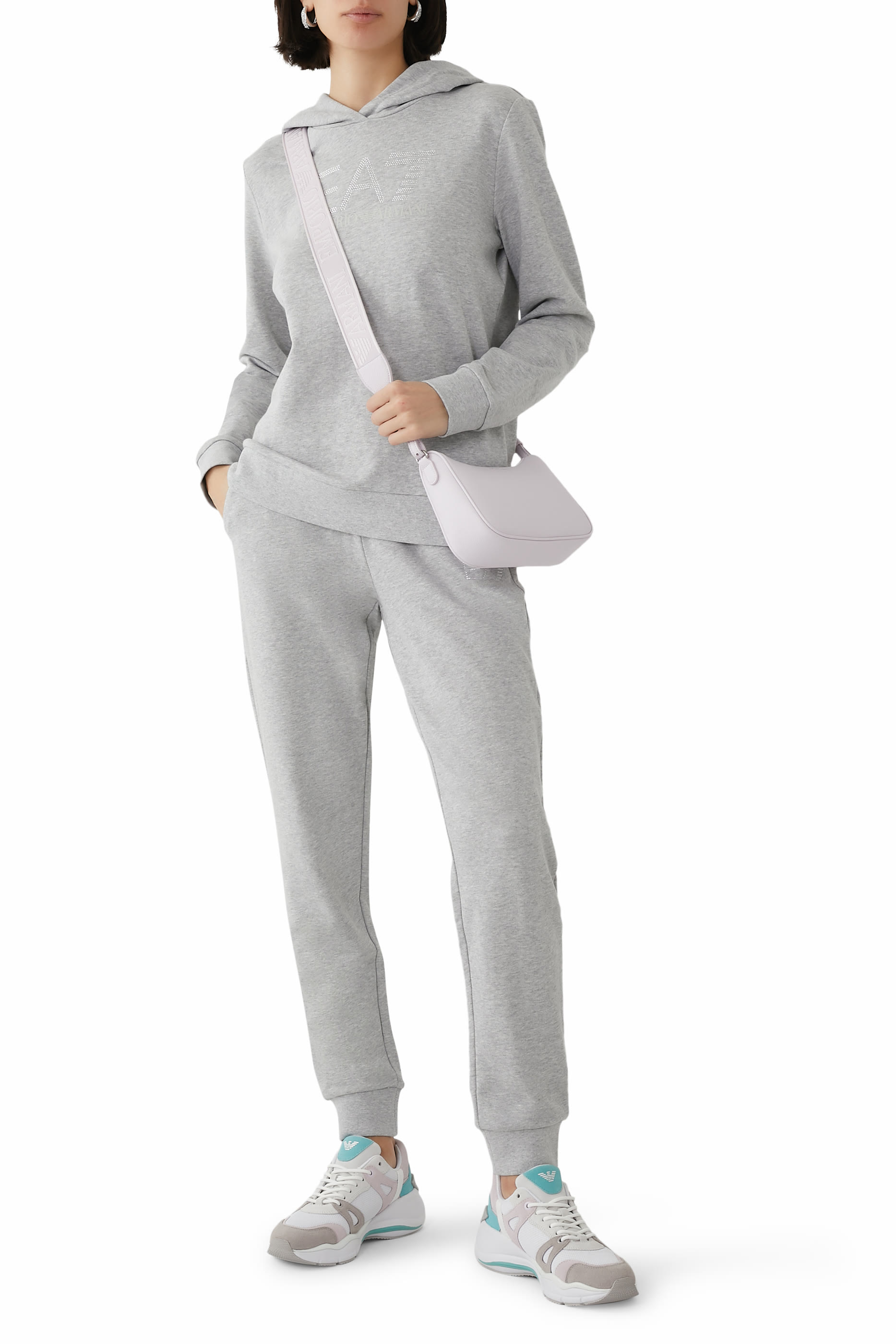  EA7 Logo Jersey Trousers 