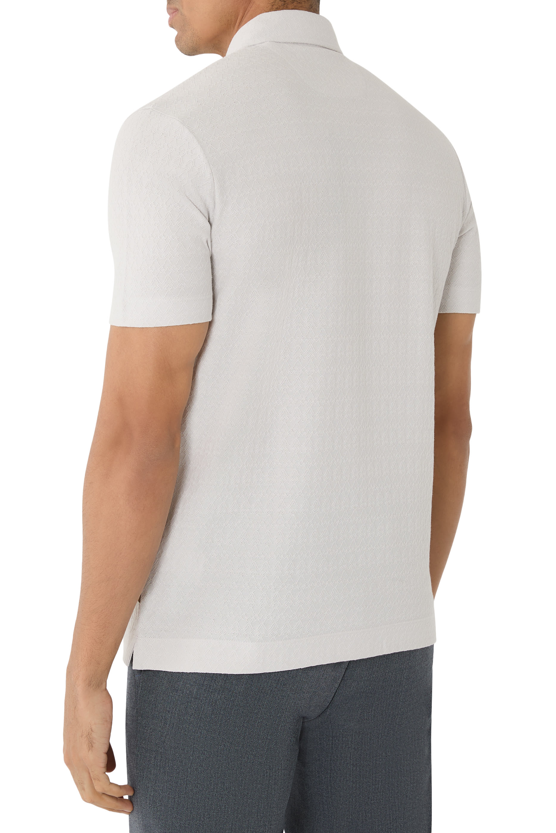 x Aston Martin Polo Shirt in Cotton and Silk