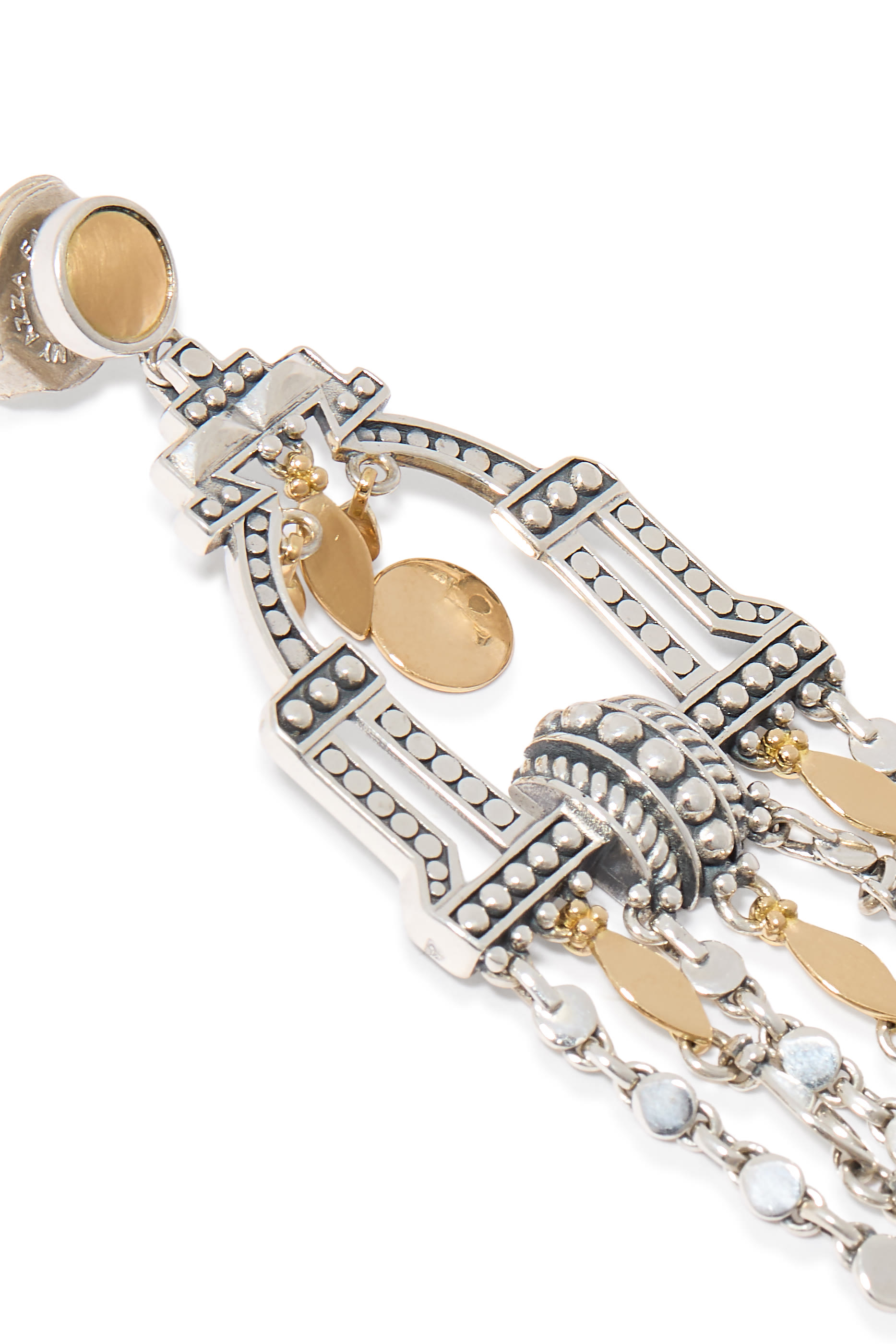 El Nur Suma Chandelier Earrings, 18K Yellow Gold & Sterling Silver