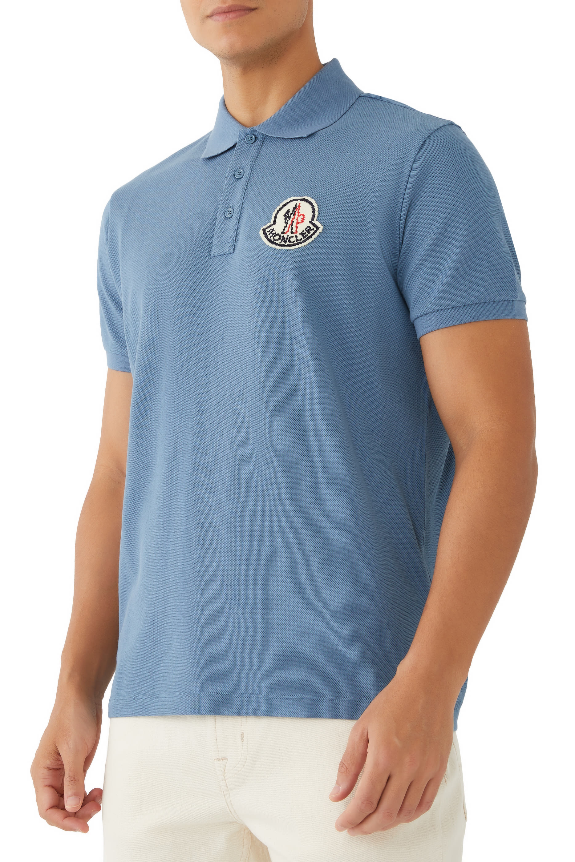 Logo-Appliqu&eacute;d Pique Cotton Polo Shirt