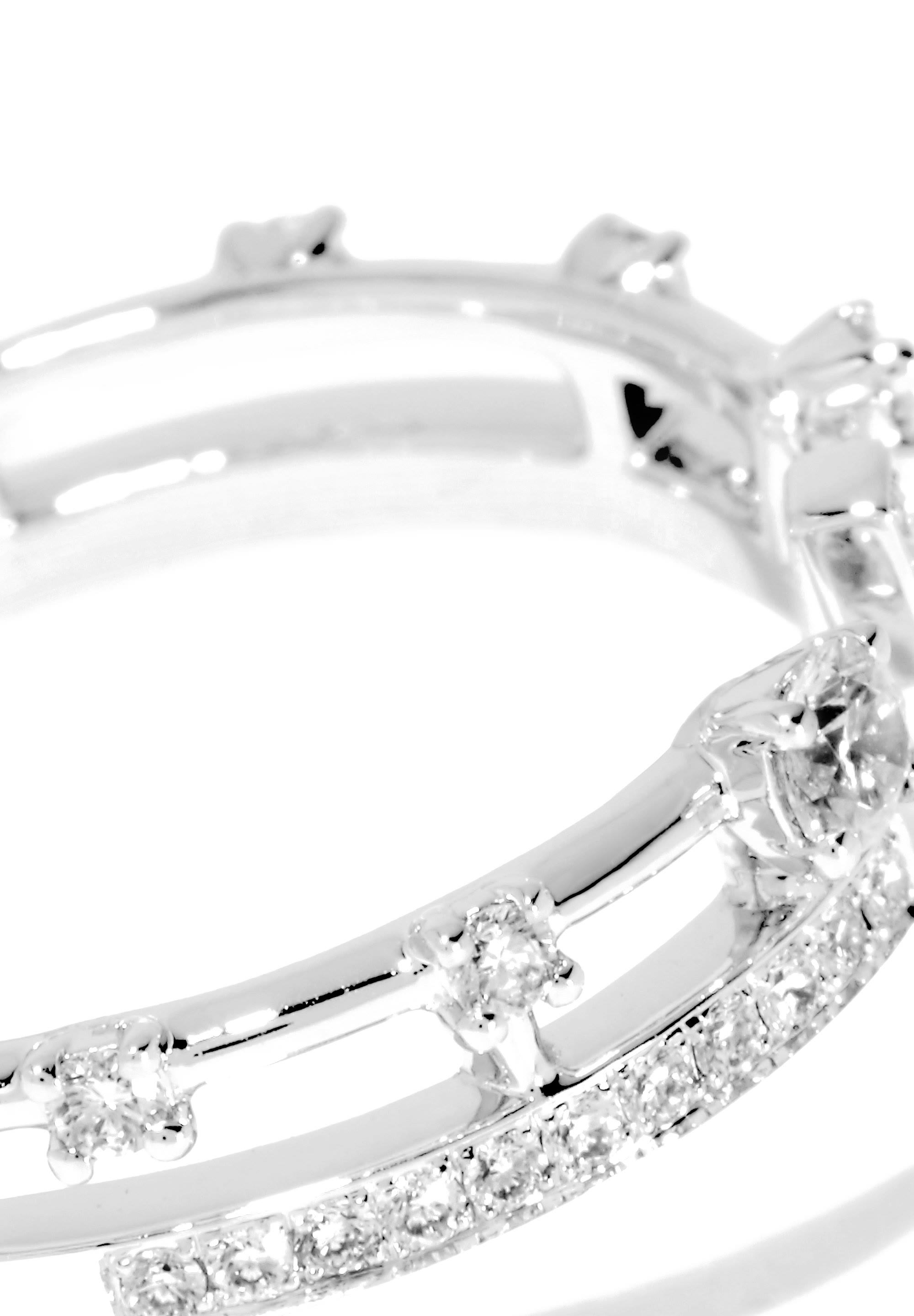 Avenues Asymmetrical Diamond Ring