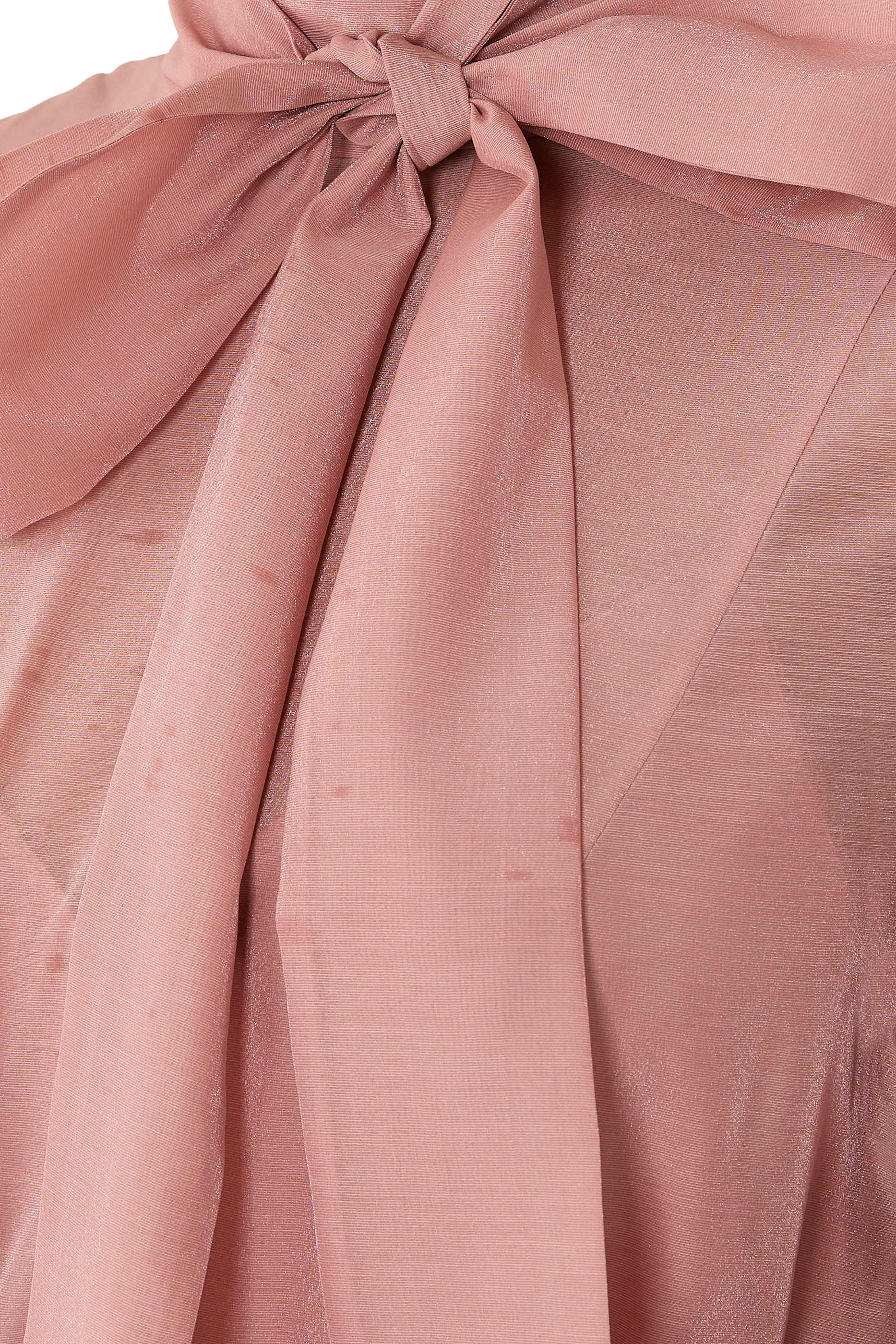 Pleated Sleeved Midi Dress