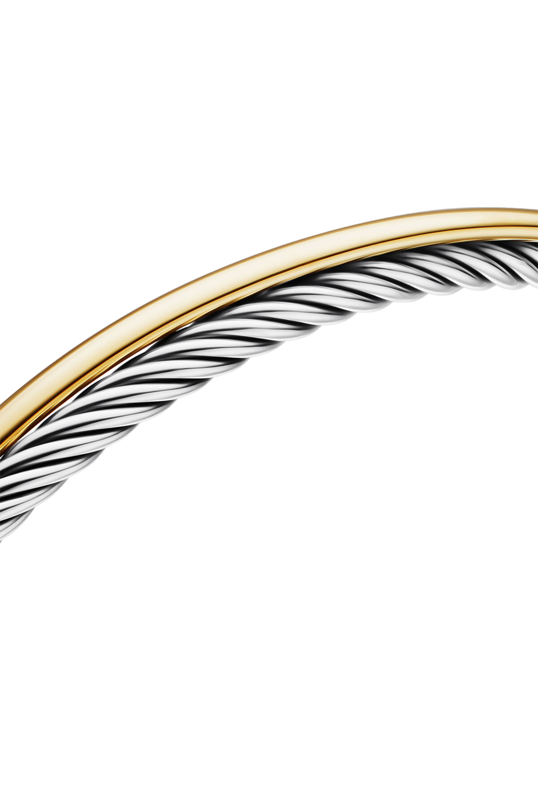 Crossover Bracelet, Sterling Silver & 18K Yellow Gold